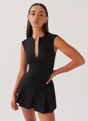 Cassia Mini Dress - Black Classic Design Clean Grace Cool Movement Cassia Mini Dress - Black