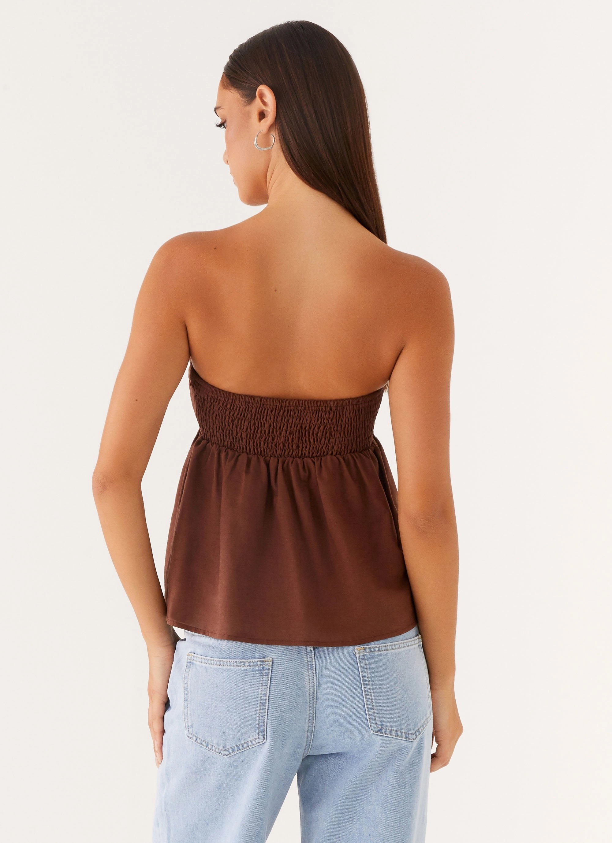 Cassie Tube Top - Chocolate hypoallergenic material