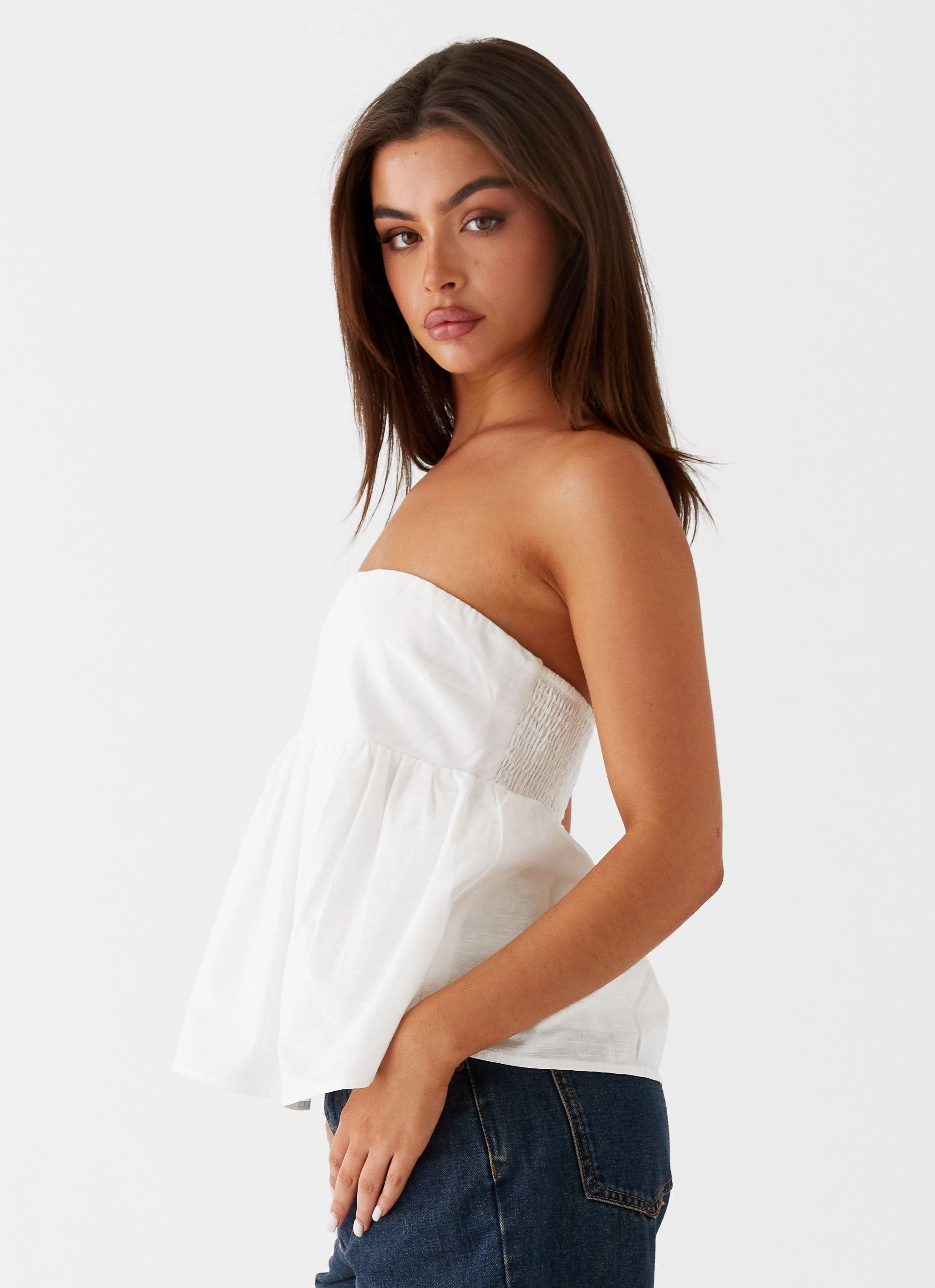 Cassie Tube Top - White TaglessCollar