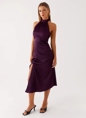 Casta Halterneck Midi Dress - Plum Vibrant Colors Casta Halterneck Midi Dress - Plum Comfortable fit No Slip Shoulder Grips