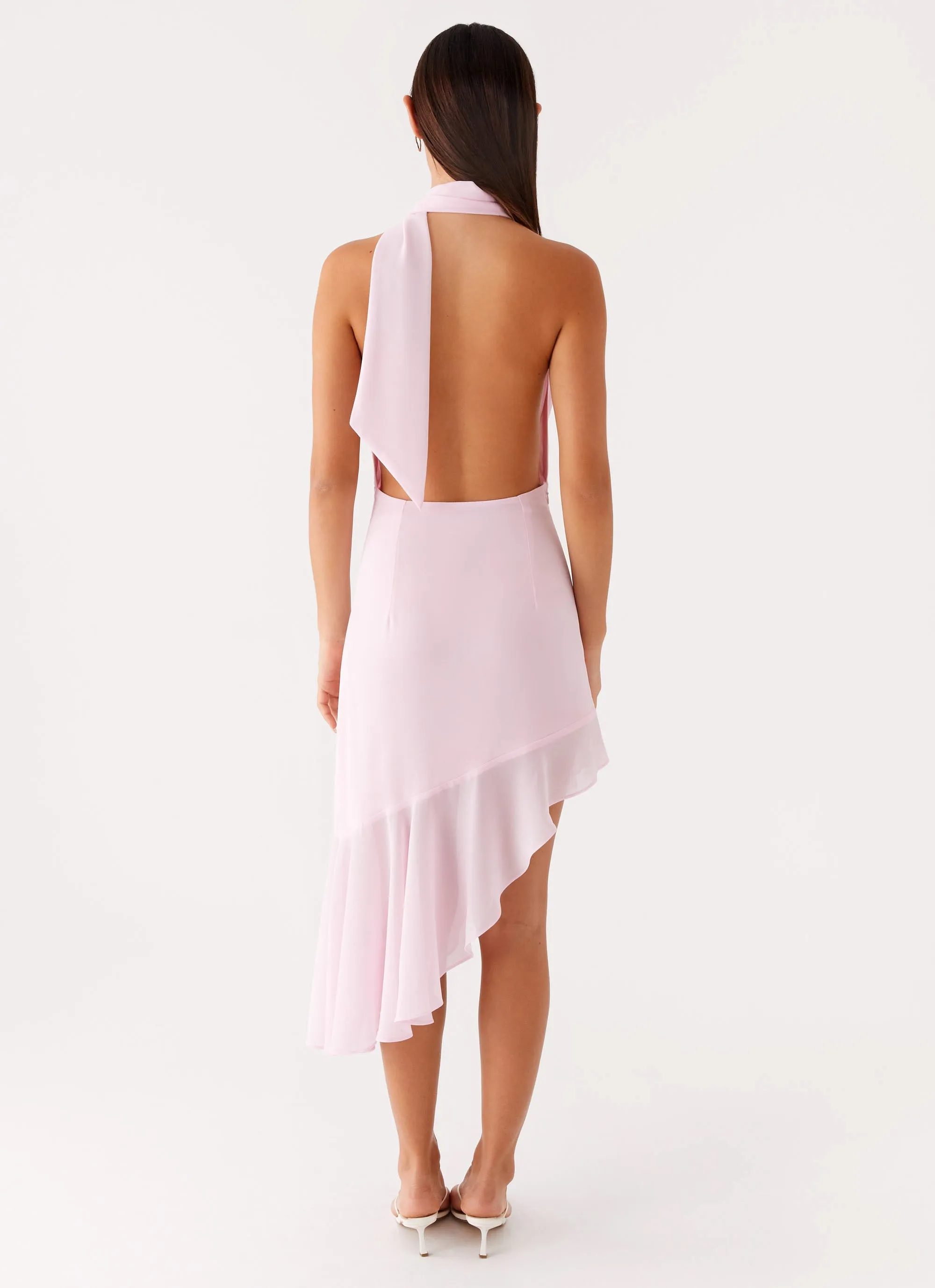 Sustainable Dye Process Layna Scarf Midi Dress - Pink