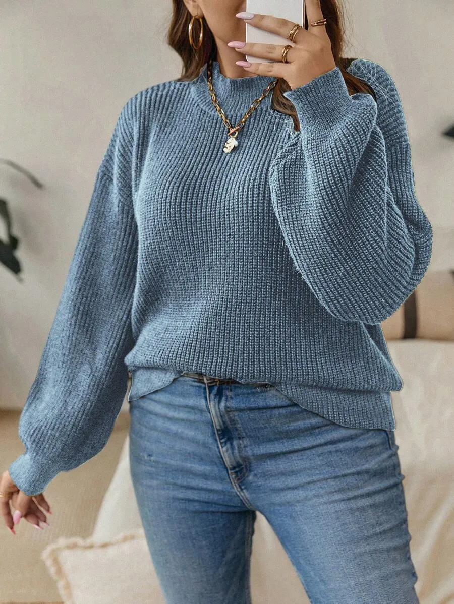 Casual Stand Collar Sweater