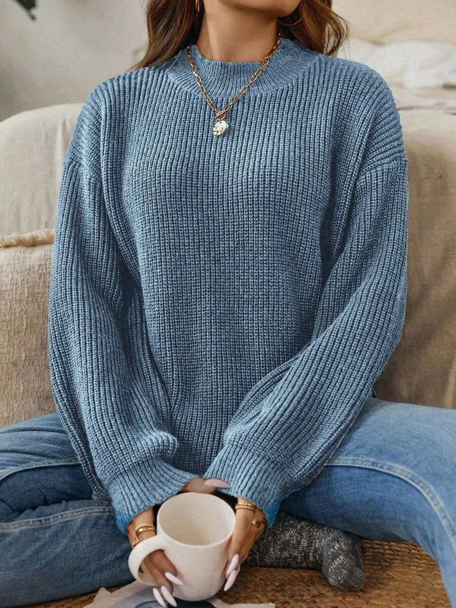 Casual Stand Collar Sweater
