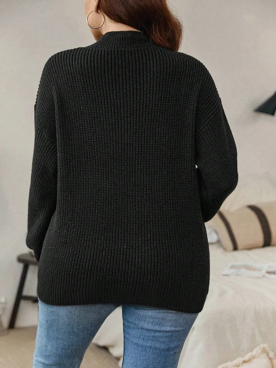 Casual Stand Collar Sweater