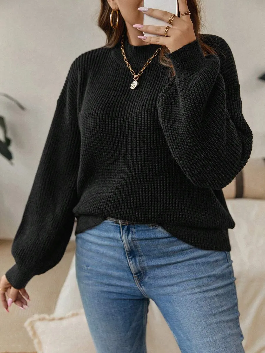 Casual Stand Collar Sweater