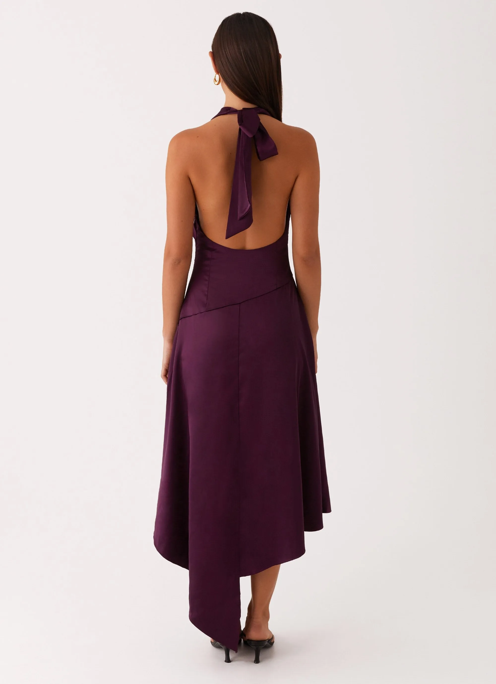Backpacking Trip Boulevard Midi Dress - Plum