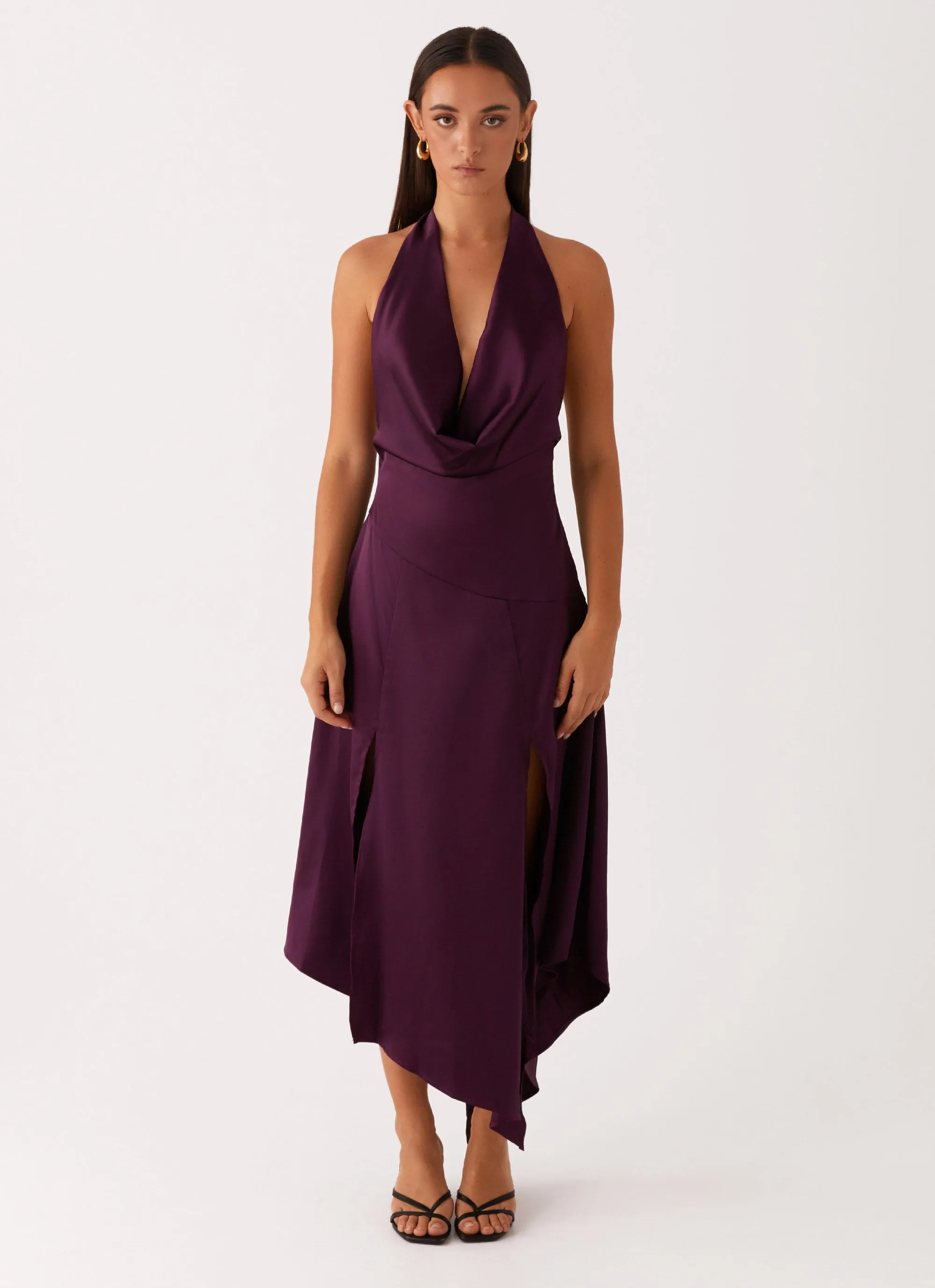Boulevard Midi Dress - Plum Effortless Comfort