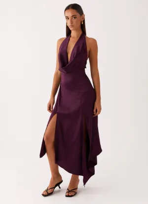 Casual Trends Boulevard Midi Dress - Plum Boulevard Midi Dress - Plum Country Charm