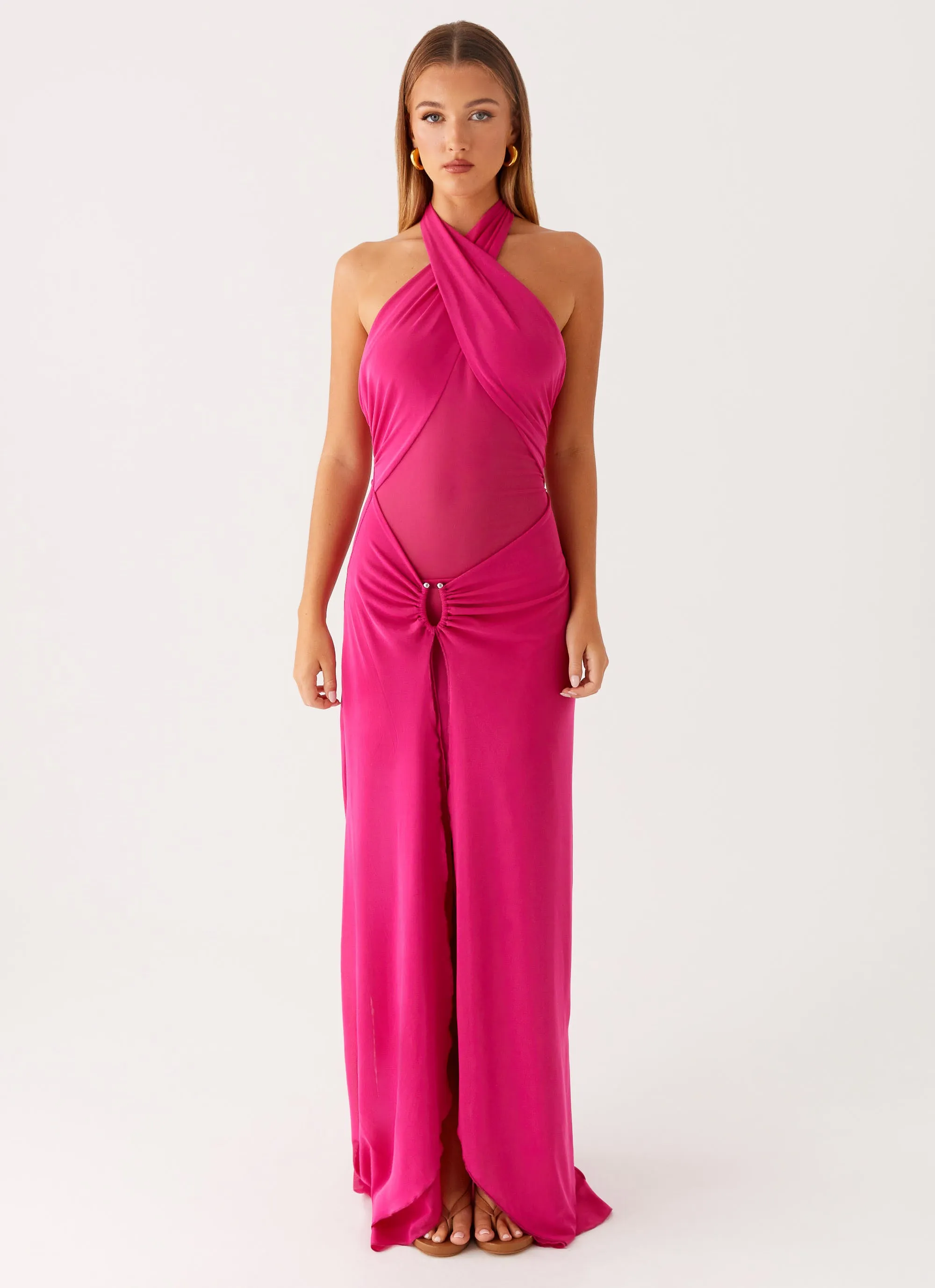 Ericka Maxi Dress - Hot Pink adult clothing elegant design