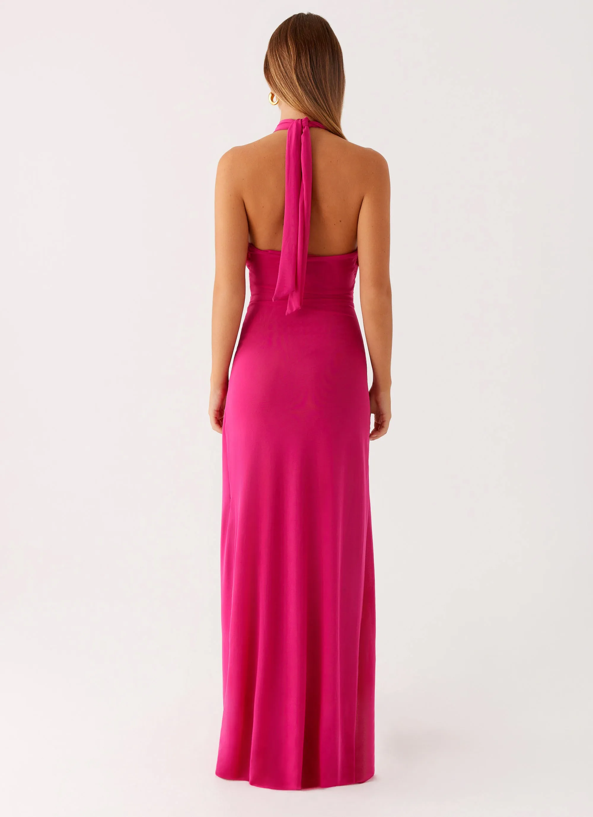 wrinkle free Ericka Maxi Dress - Hot Pink