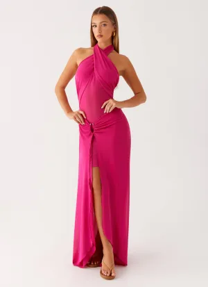 Casual Trends Ericka Maxi Dress - Hot Pink Workwear Style Ericka Maxi Dress - Hot Pink