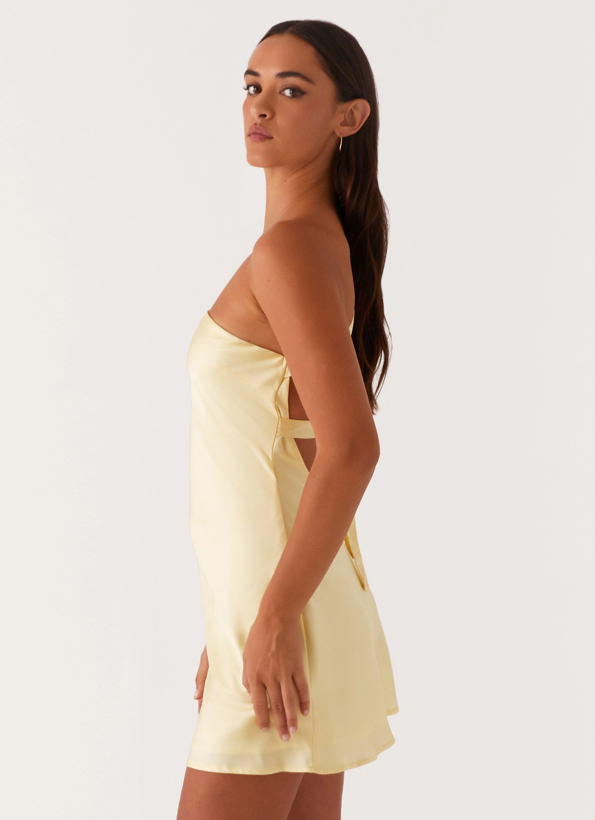 Lights Out Mini Dress - Yellow Knot-Detail Classic sheath dress