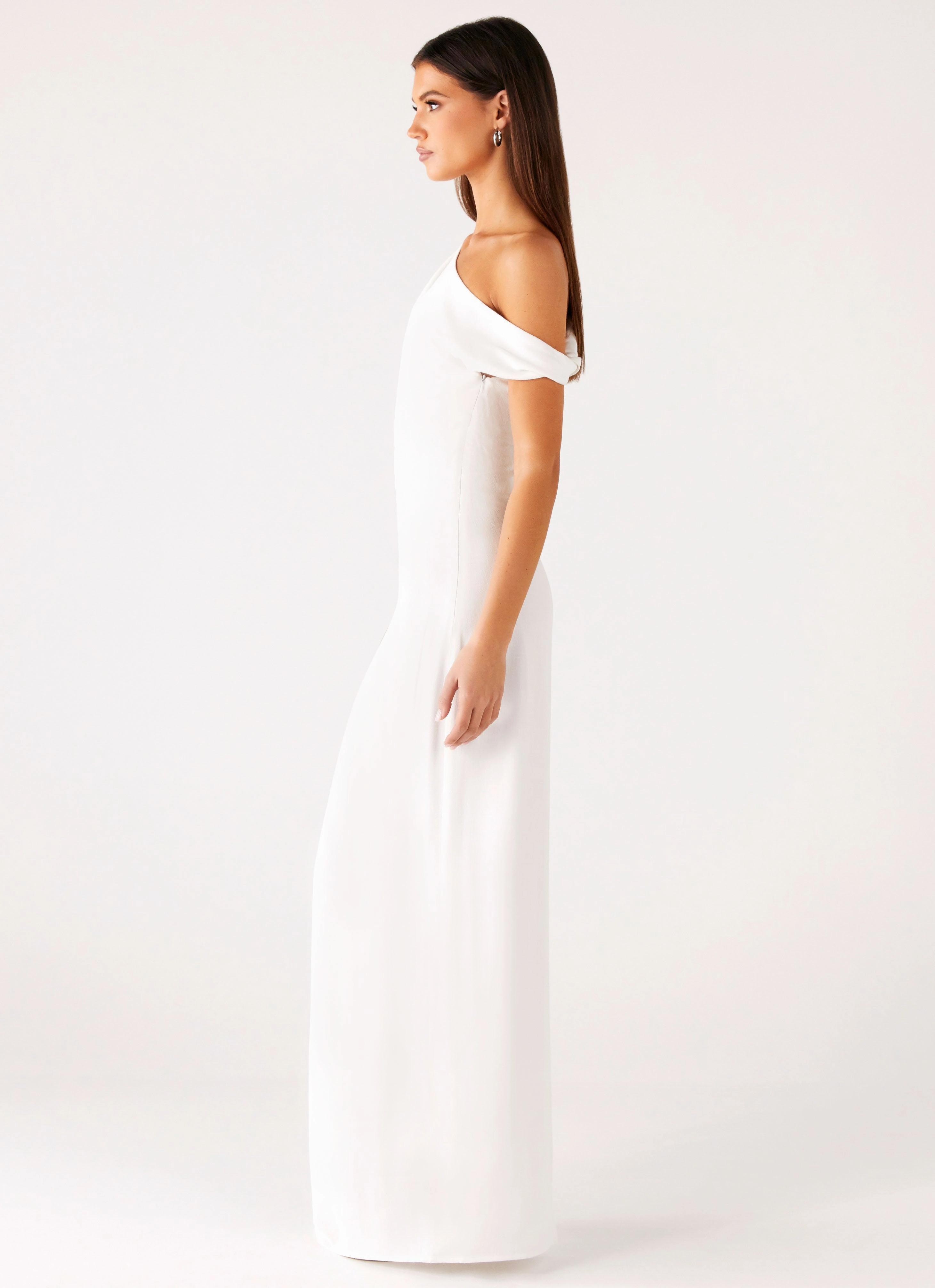 Fit Clean Unisex Option Mckenna Maxi Dress - White