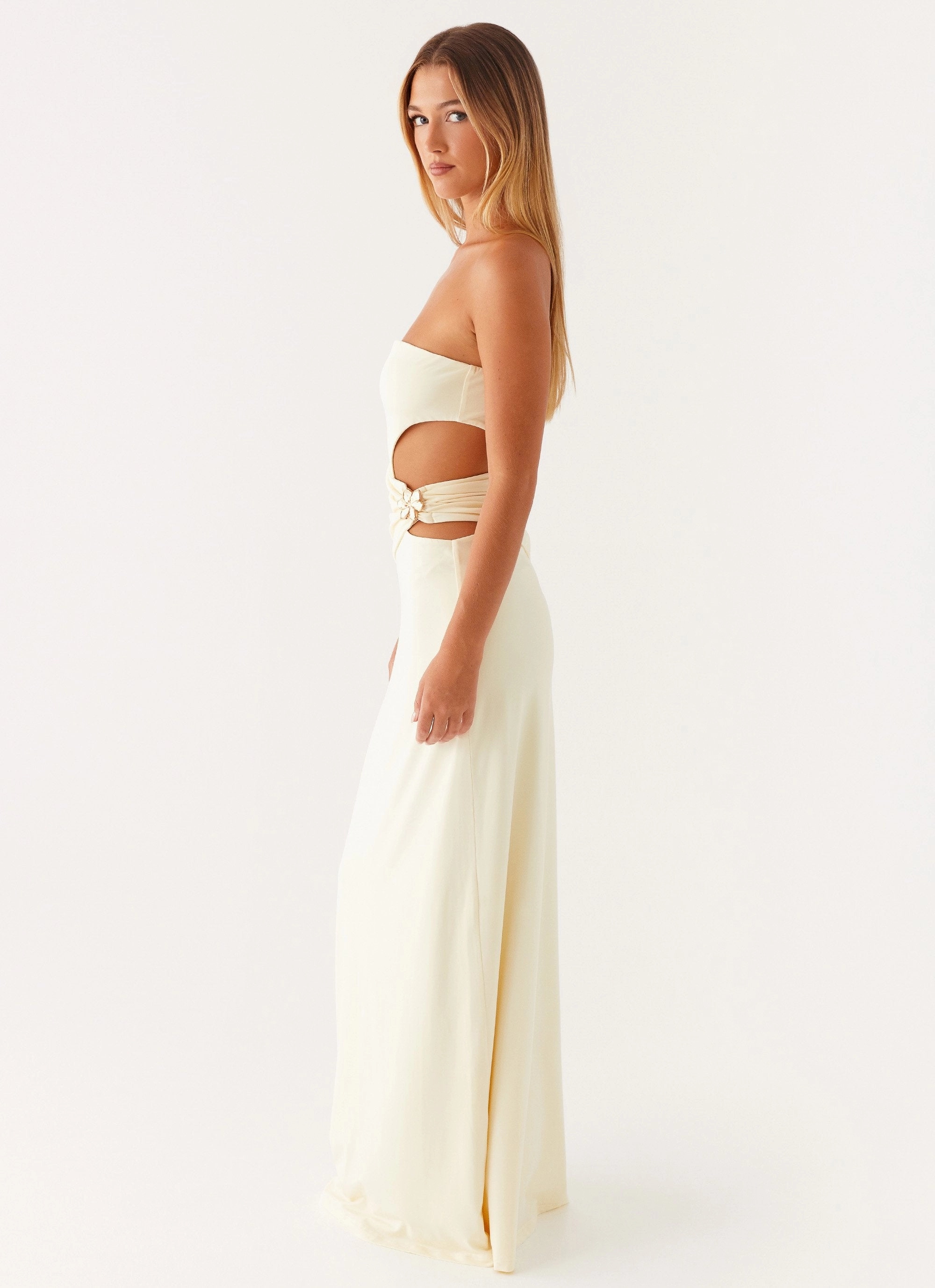 Easy Draping Anetta Maxi Dress - Yellow