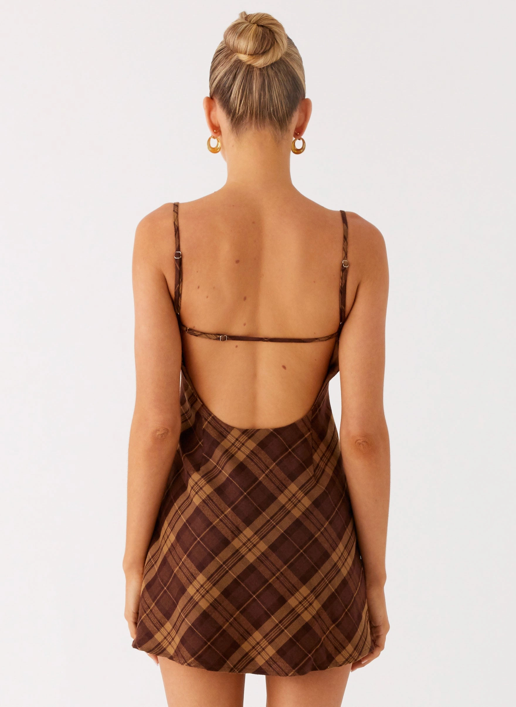 Radio Star Mini Dress - Plaid Elegant Style