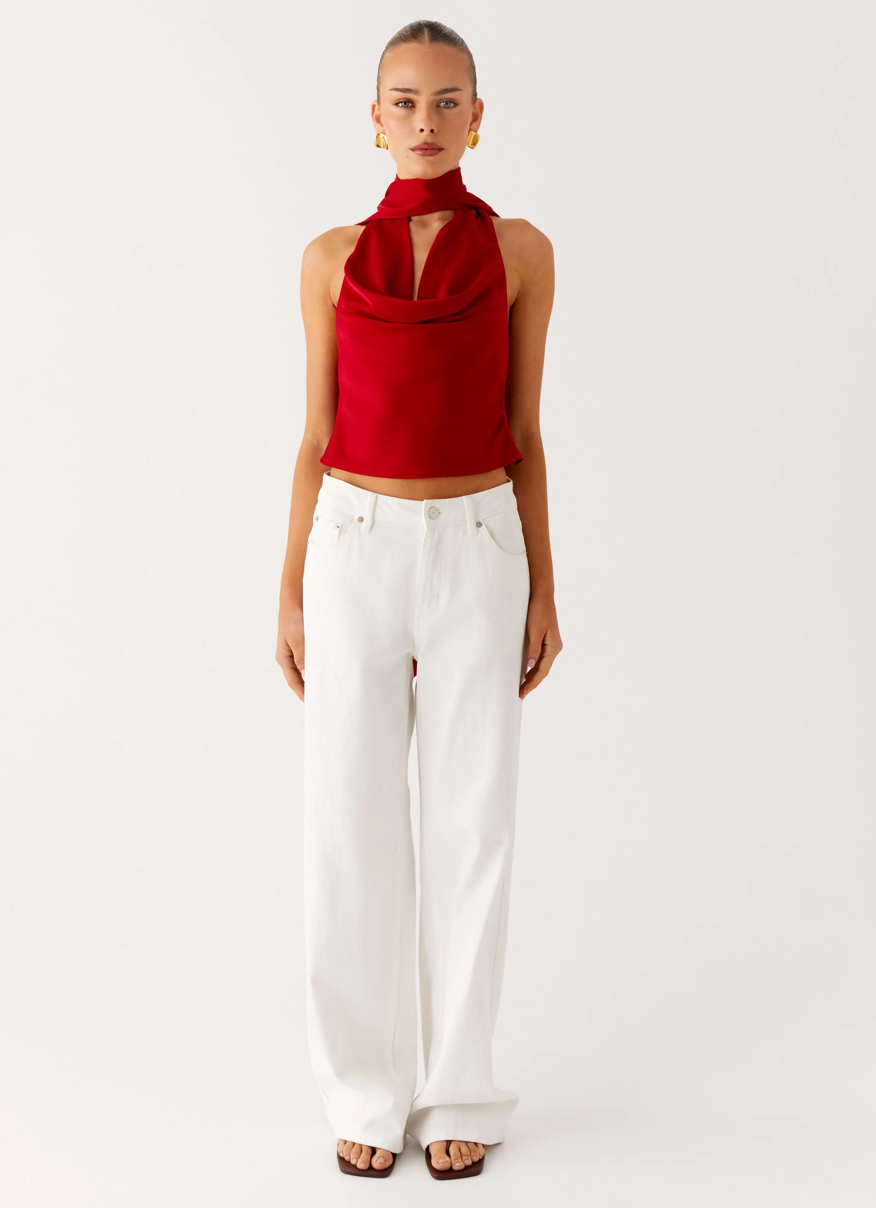 Quick Dry Technology SeamlessConstruction Catching Feelings Top - Red