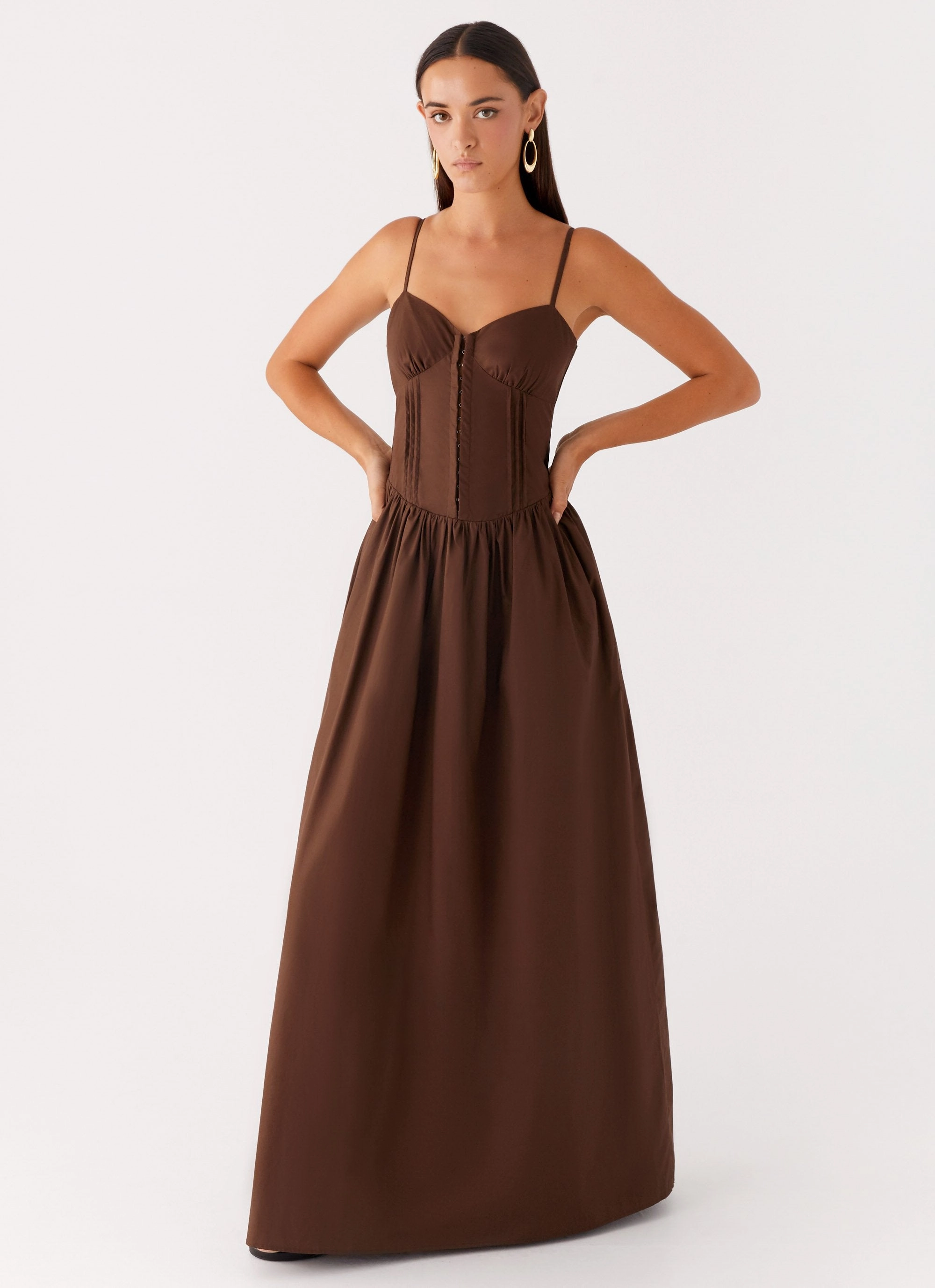 Cerys Maxi Dress - Chocolate Wedding-Guest