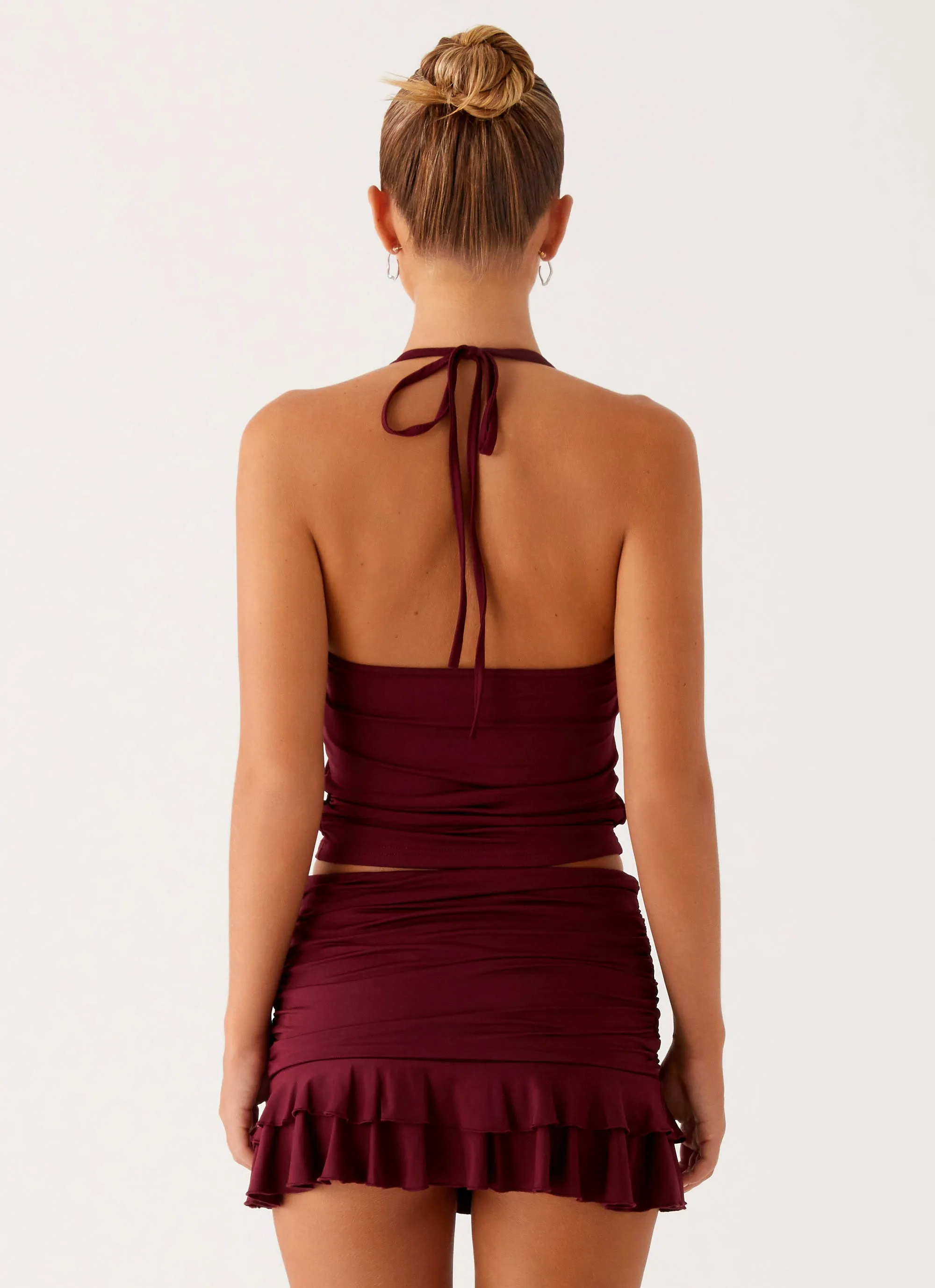 Light Edge Bernie Mini Skirt - Raspberry Wine