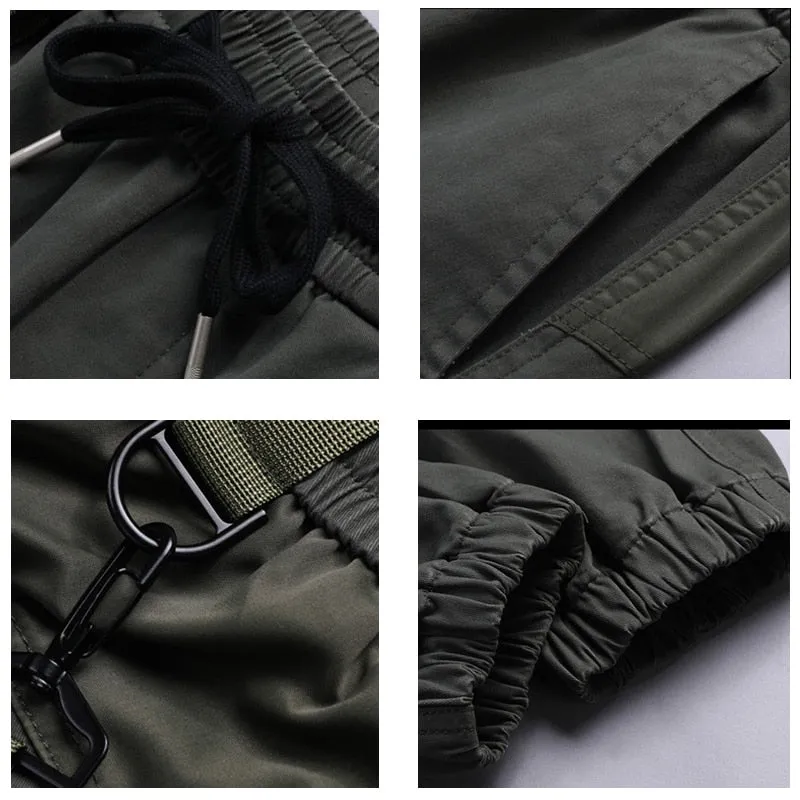 CHAIFENKO Hip Hop Cargo Pants Men Fashion Harajuku Black Harem Pant Streetwear Joggers Sweatpant Multi-Pocket Casual Mens Pants