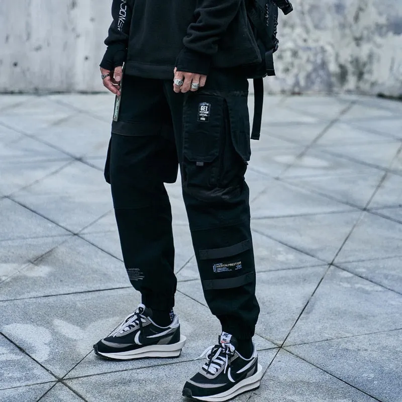 CHAIFENKO Hip Hop Cargo Pants Men Fashion Harajuku Black Harem Pant Streetwear Joggers Sweatpant Multi-Pocket Casual Mens Pants