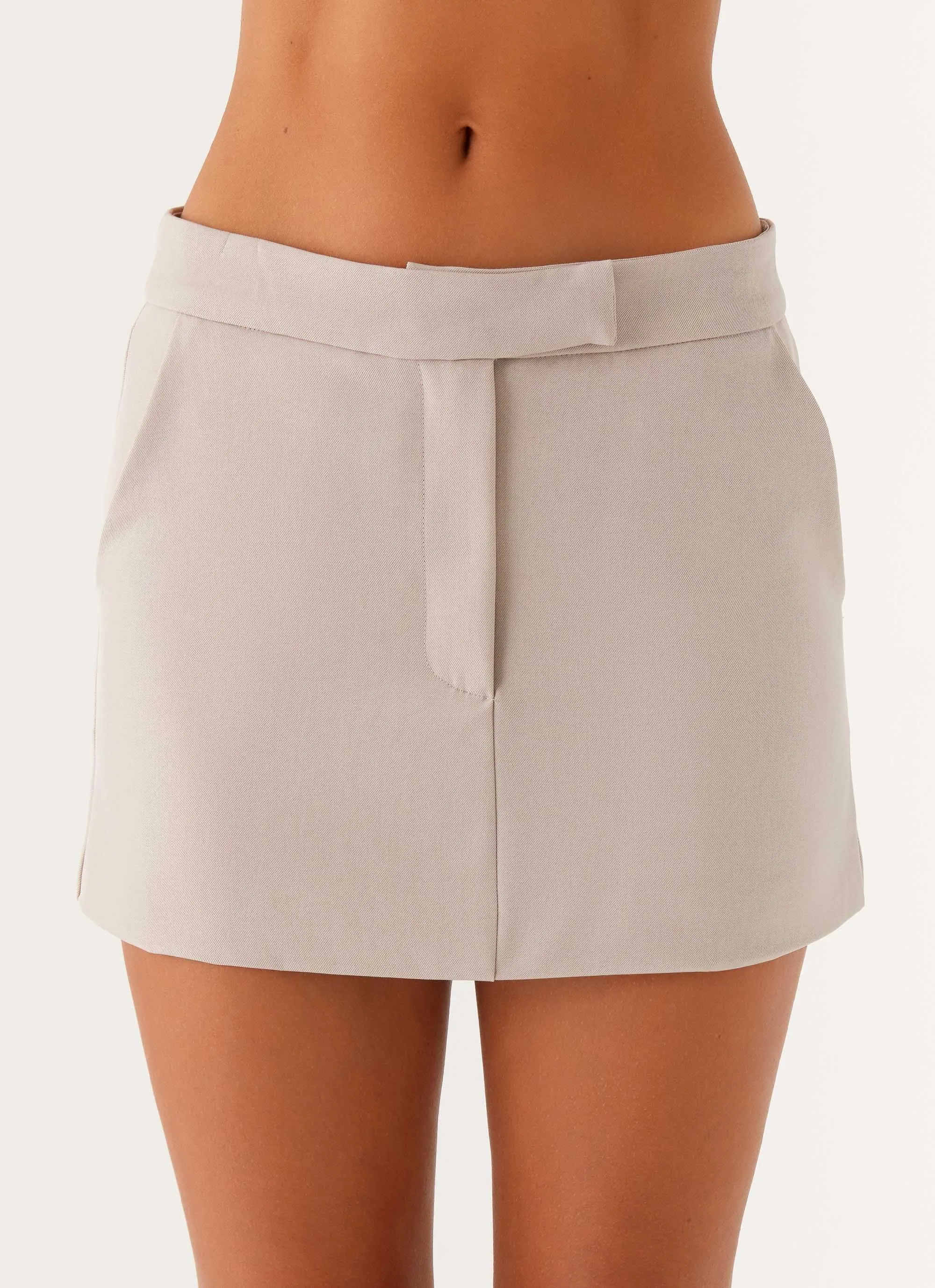 Vogue Low Rise Mini Skirt - Pebble Rolled Hem Seasonal special