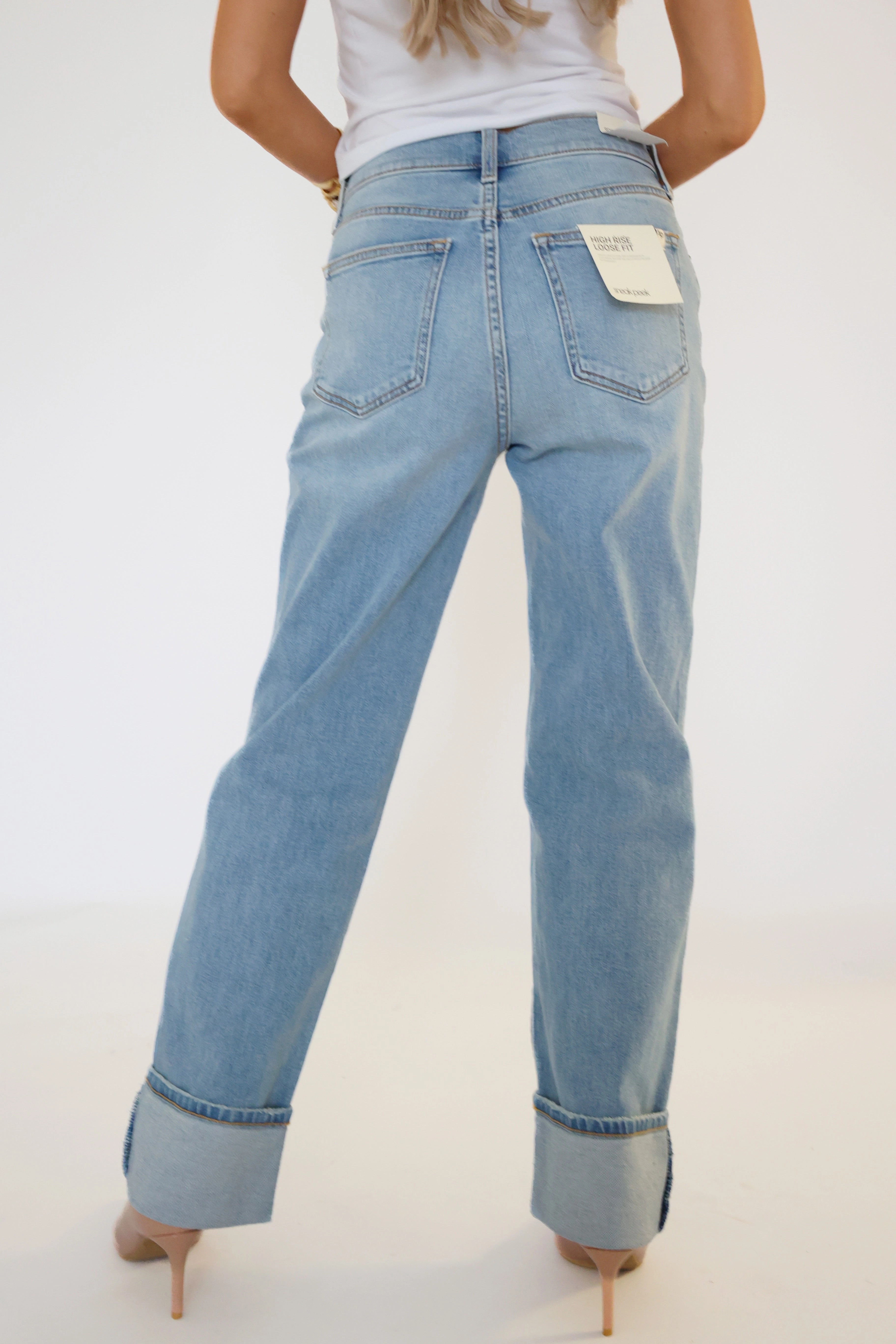 Chaney Cuffed Jeans -FINAL SALE Reinforced Shoulders