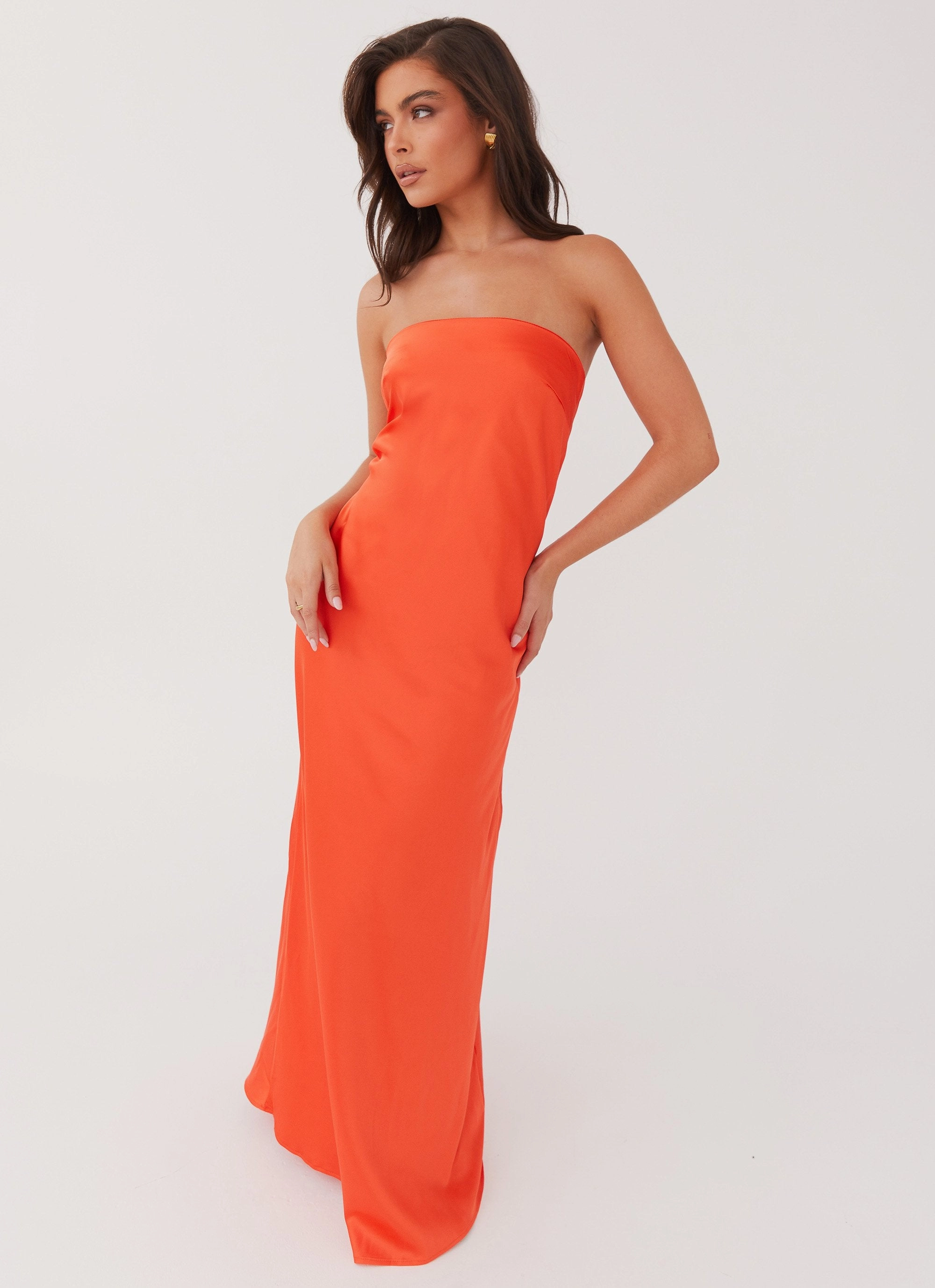 Square Neck Chantelle Strapless Maxi Dress - Sunset