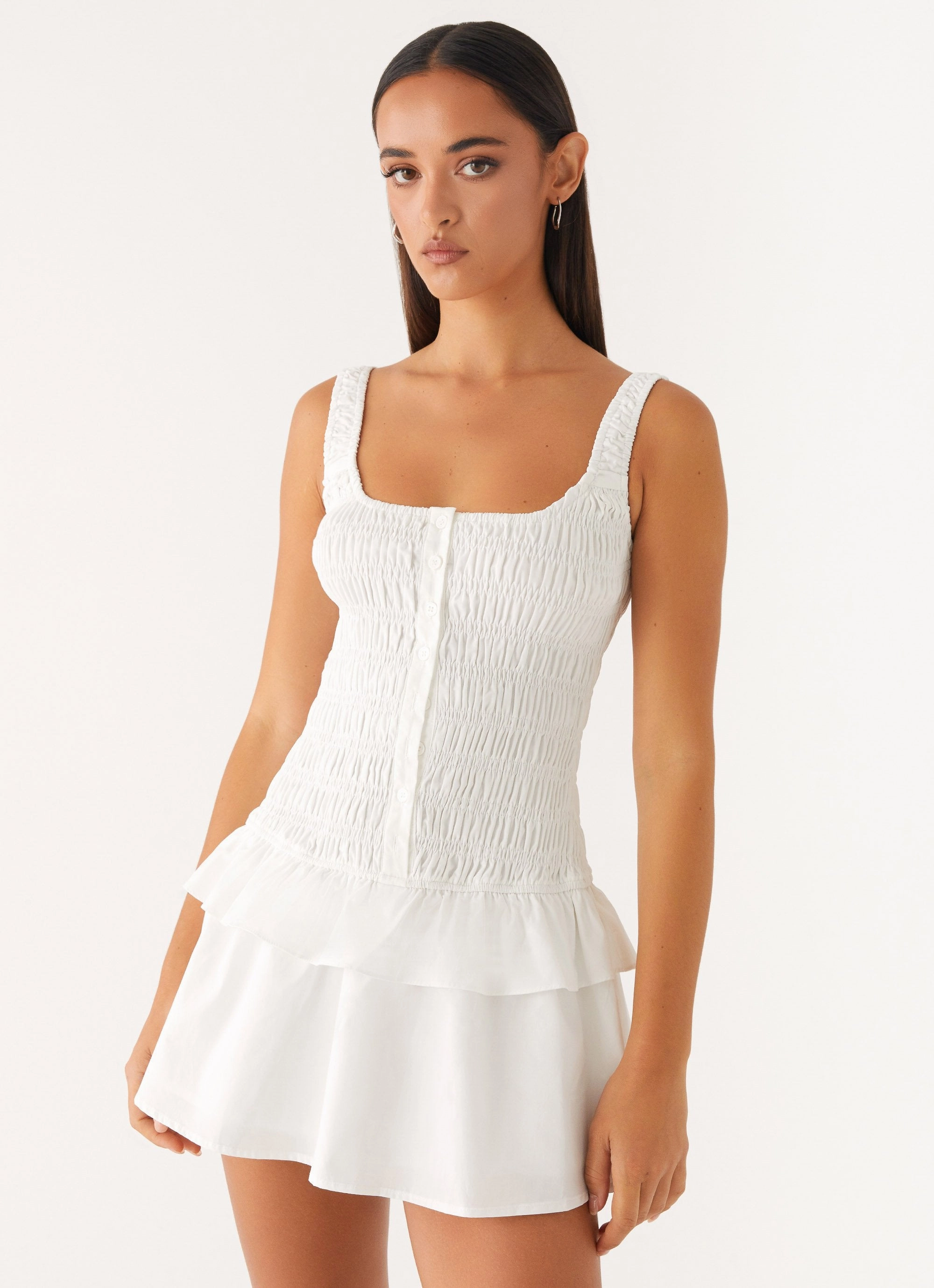 everyday elegance Aleena Mini Dress - White