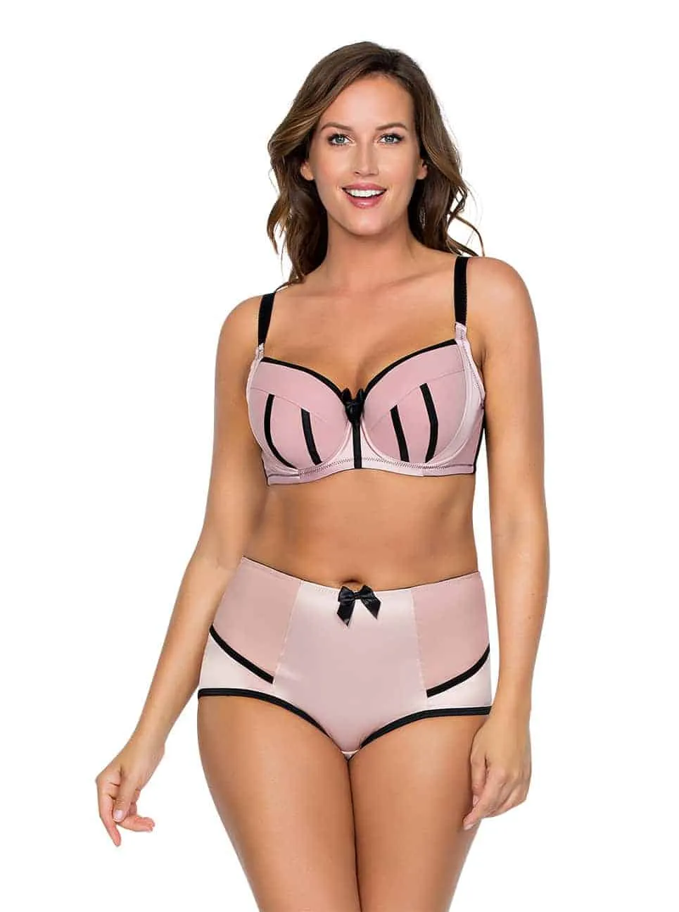 CHARLOTTE PADDED BRA – DUSTY ROSE W BLACK – 6901