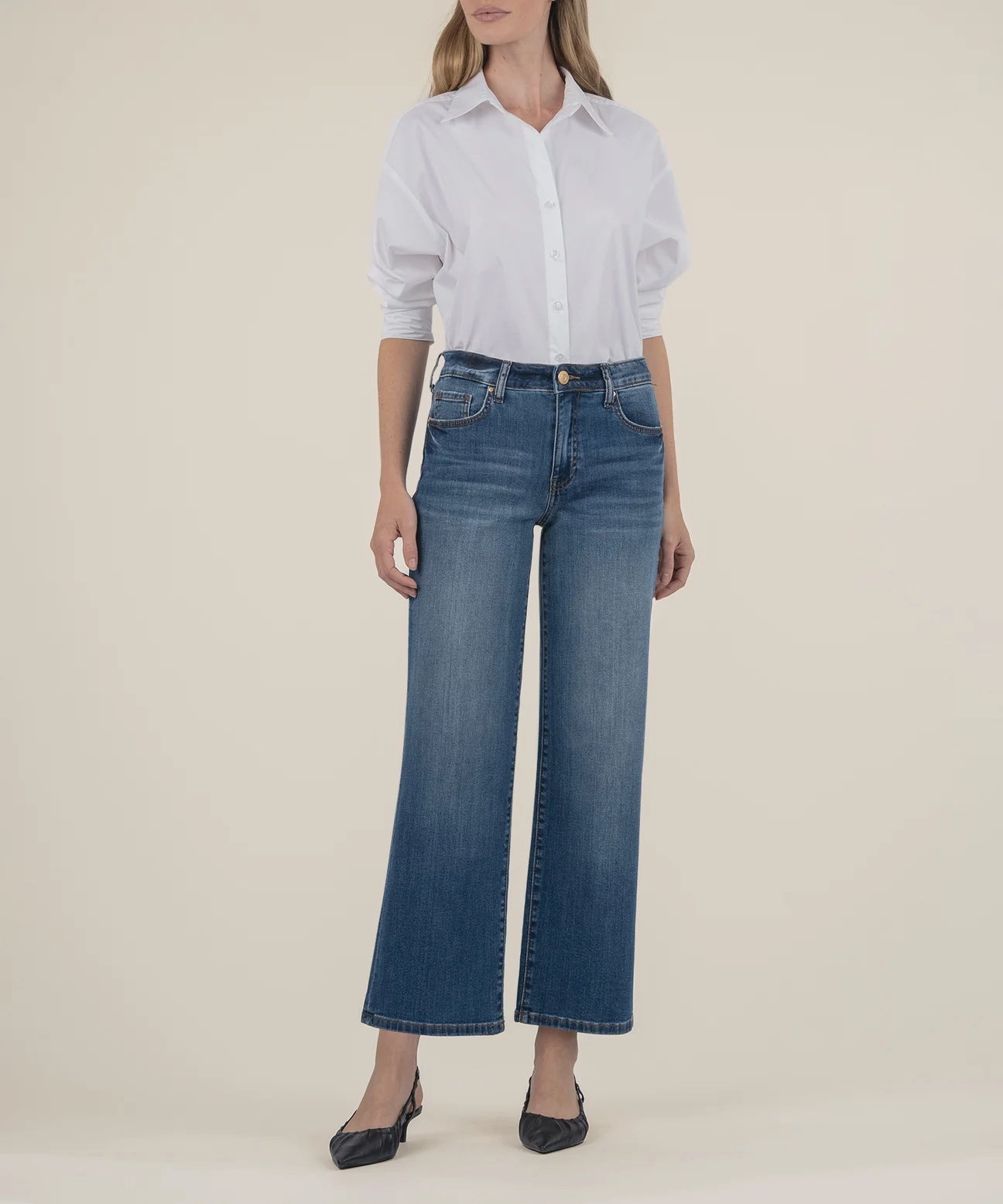 Charlotte High Rise Wide Leg Jean - Healthy Low Profile Stitching OdorResistant Fabric