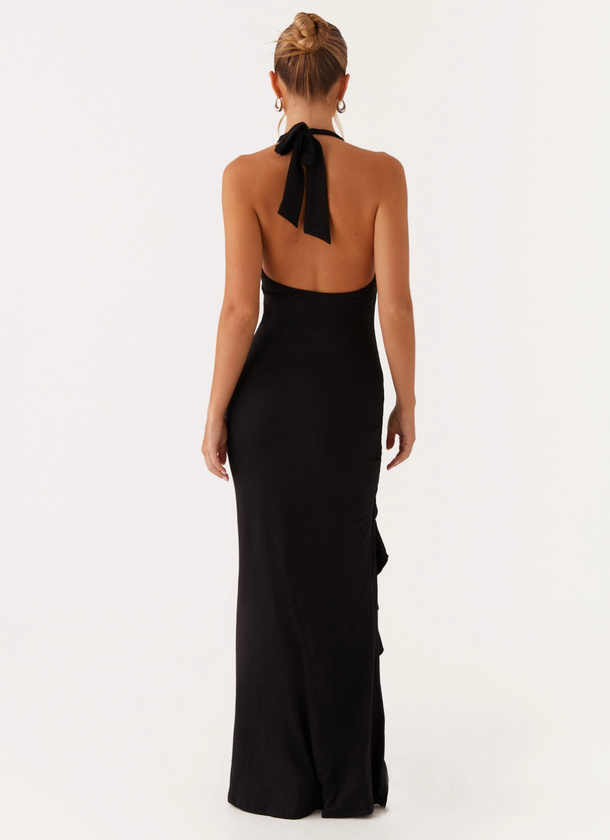 Active Outfit Sleeveless Cut Charmed By You Maxi Dress - Black