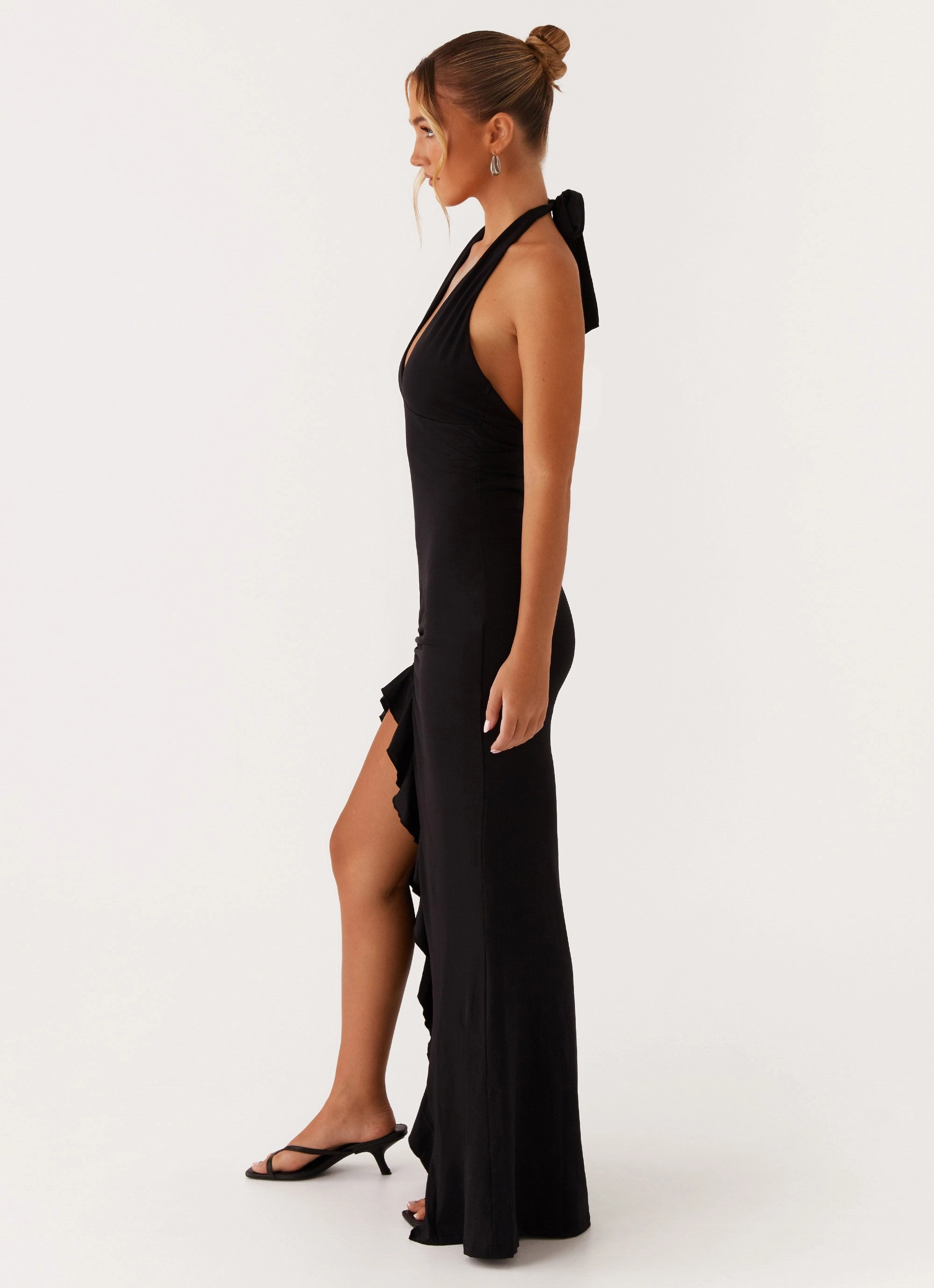 Charmed By You Maxi Dress - Black monochrome Bless Touch