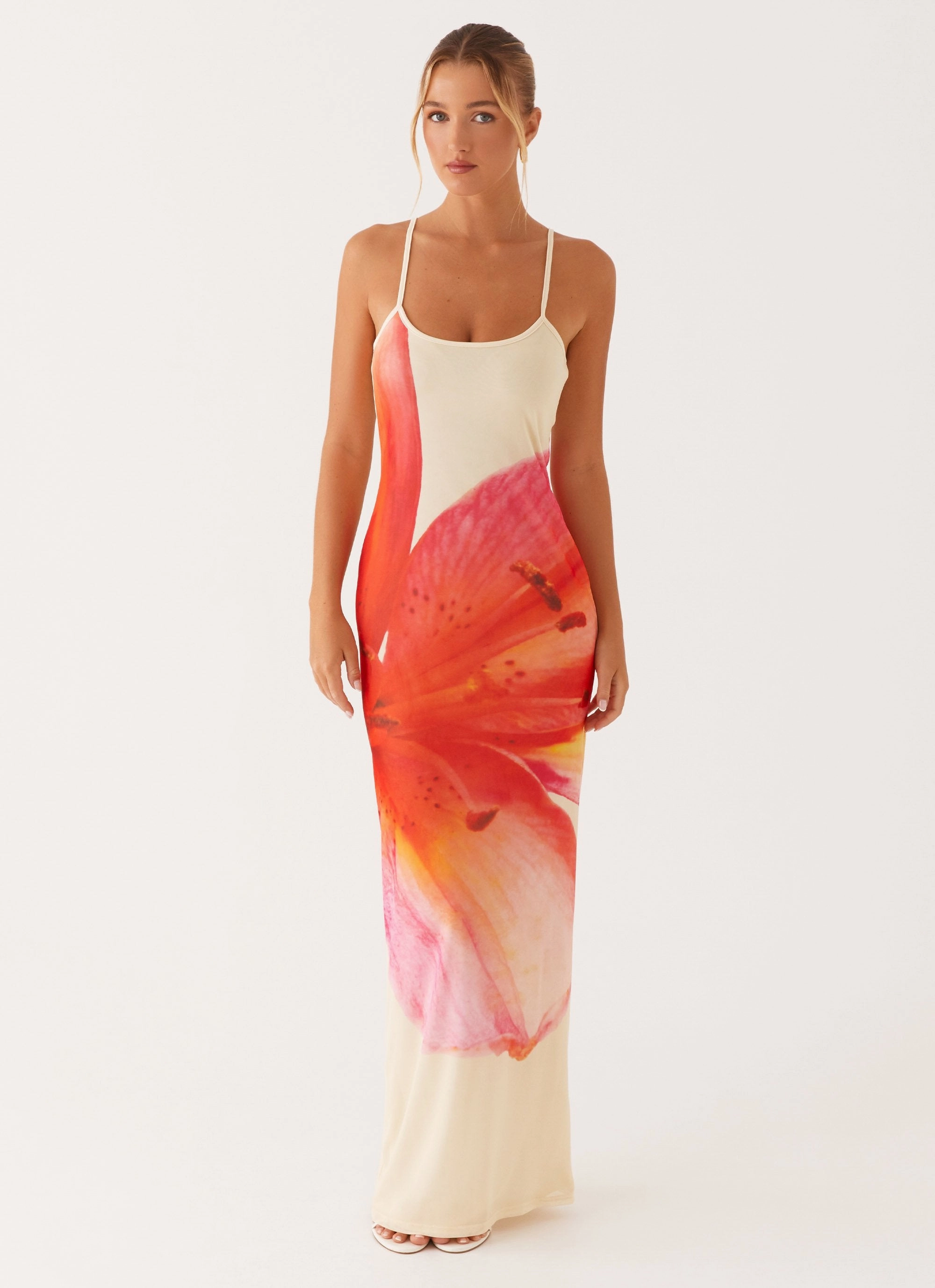 Sophisticated Appeal Bad News Mesh Maxi Dress - Yellow Floral