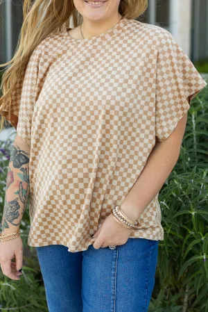 Checkerboard Plus Size T Shirt