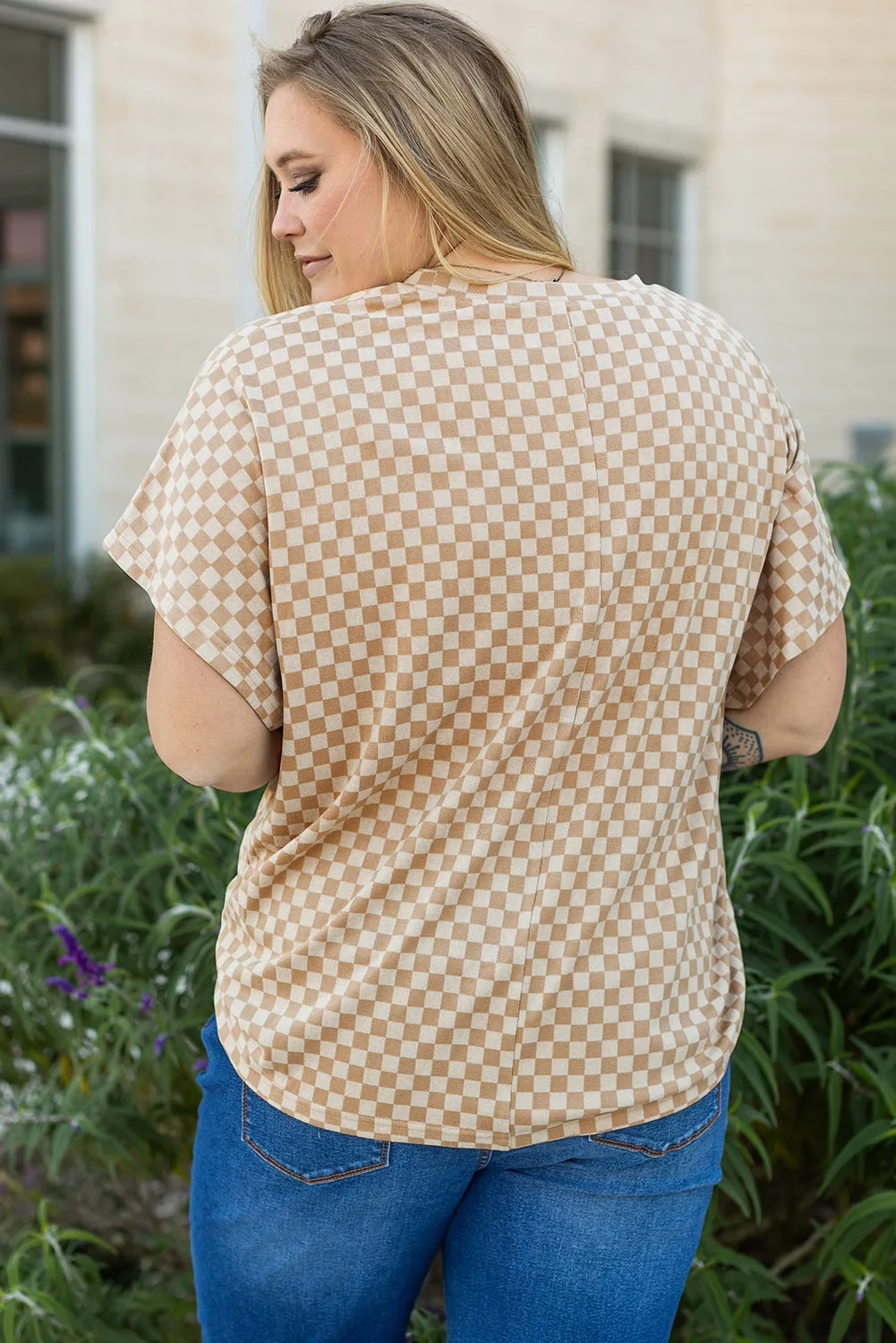 Checkerboard Plus Size T Shirt