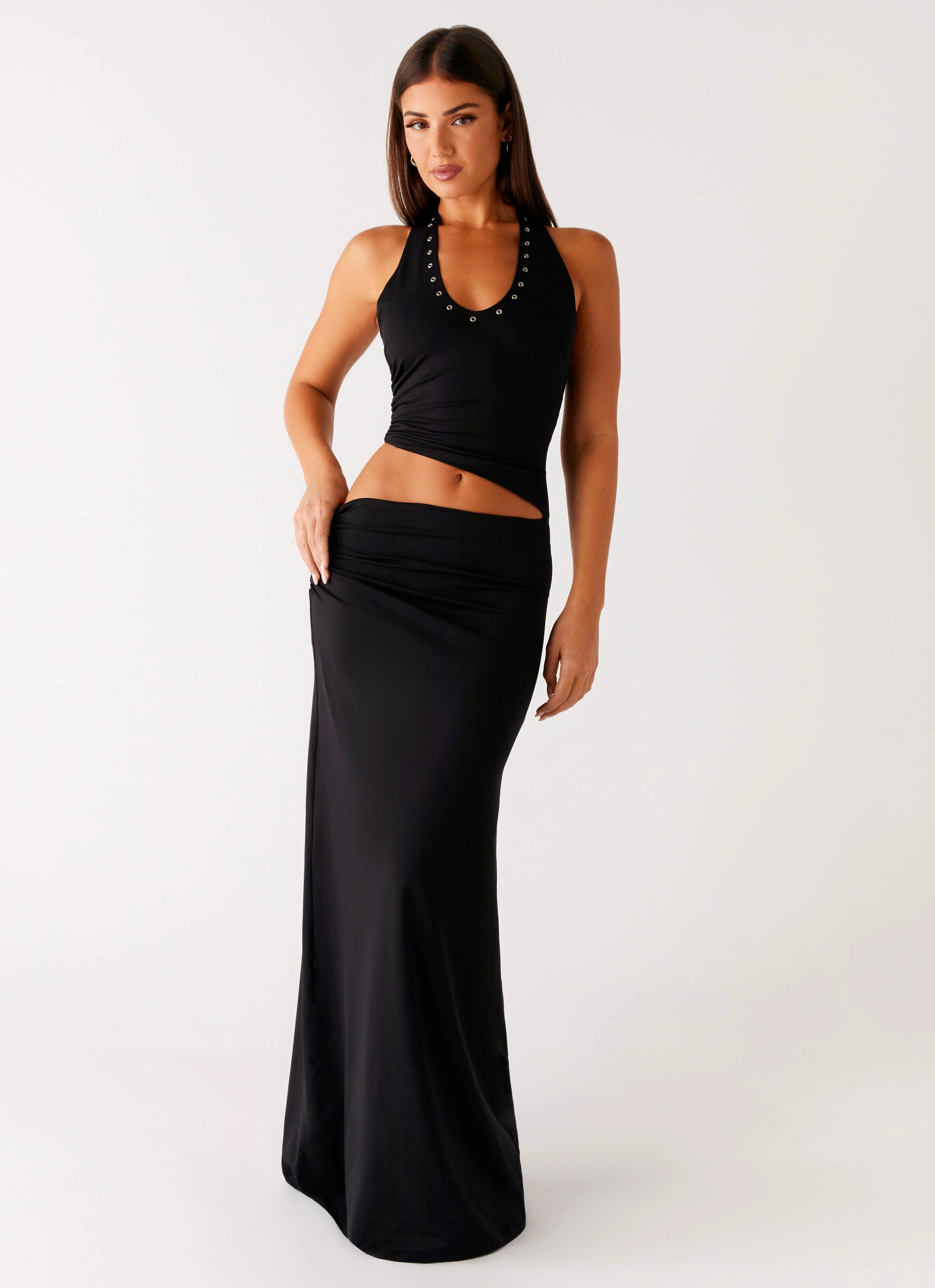 Gentle Fit Urban Drape Chella Maxi Dress - Black