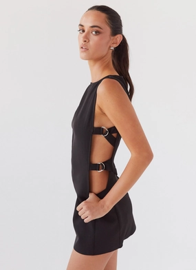 Cherish You Buckle Mini Dress - Shadow Simple Comfort Modern Fit