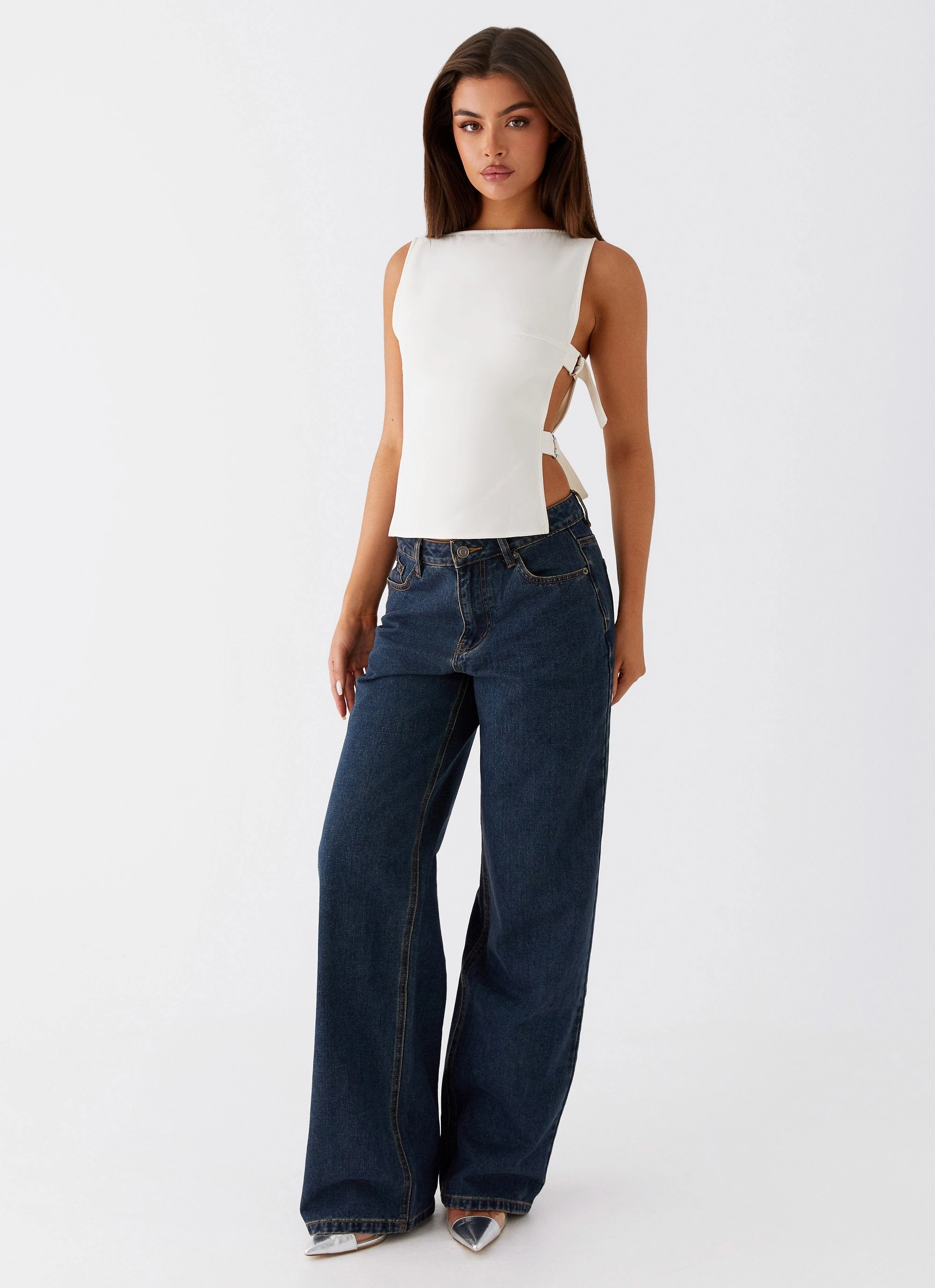 Cherish You Buckle Top - White FadeResistant Treatment Quick Dry Performance