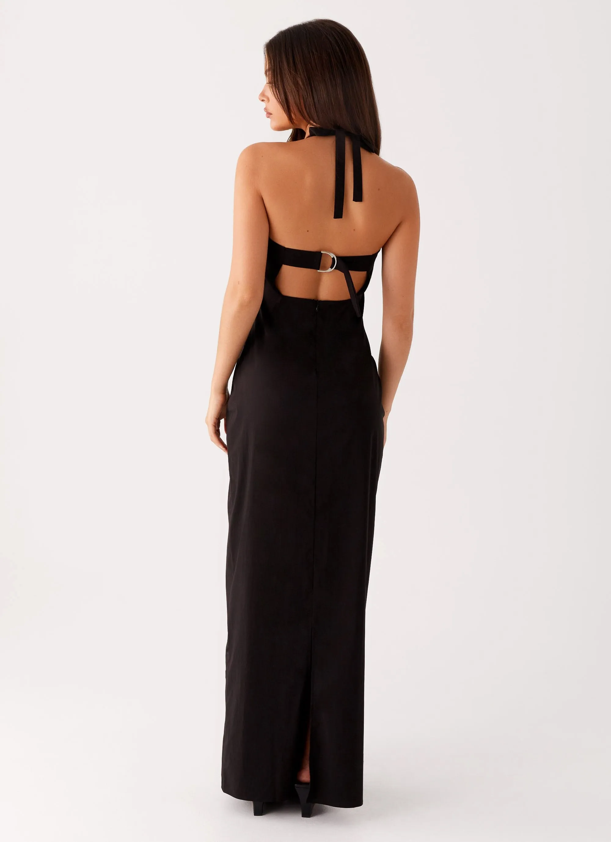 Cheryl Maxi Dress - Black Workwear Style