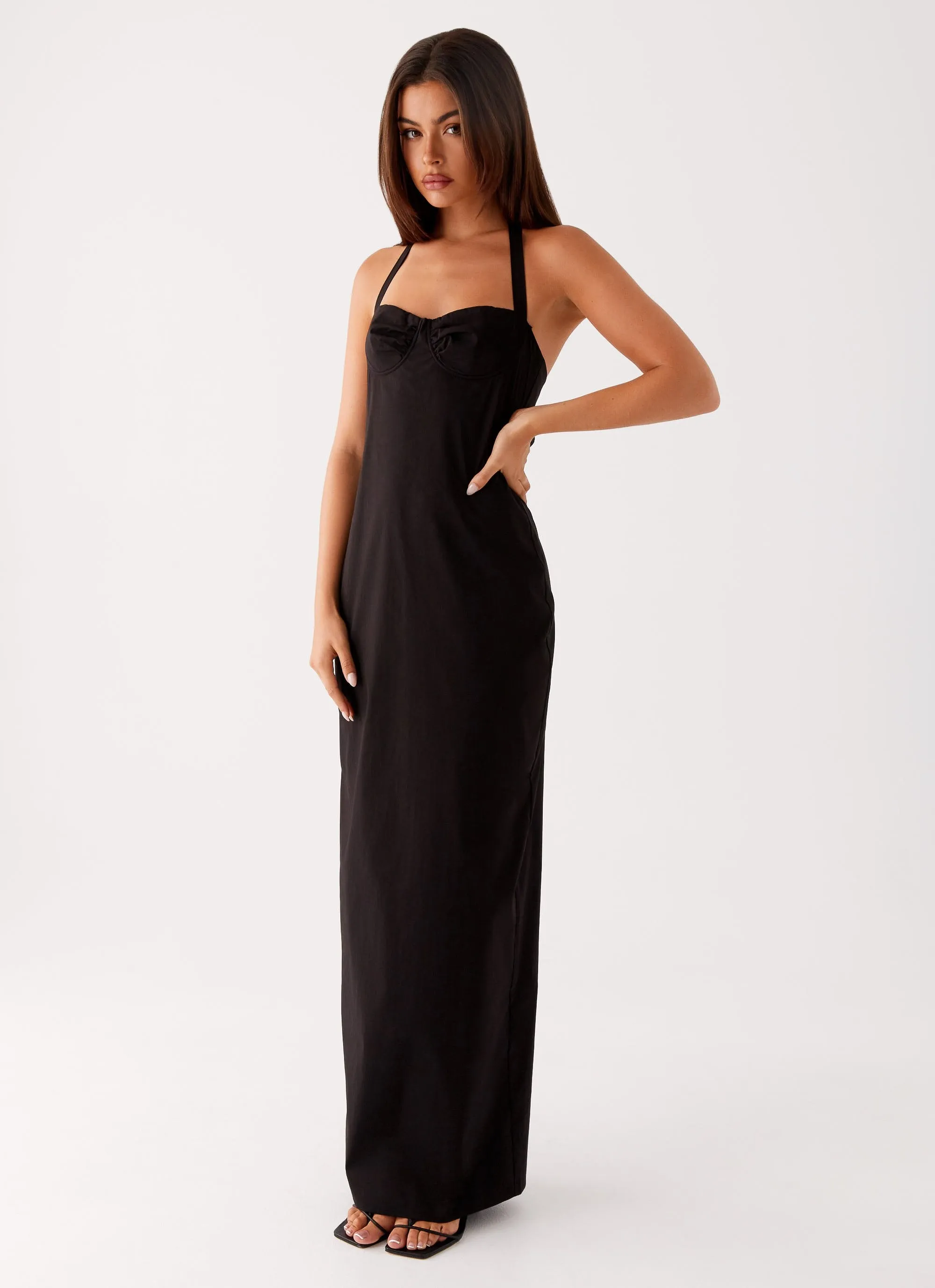 Cheryl Maxi Dress - Black Summer Vibes