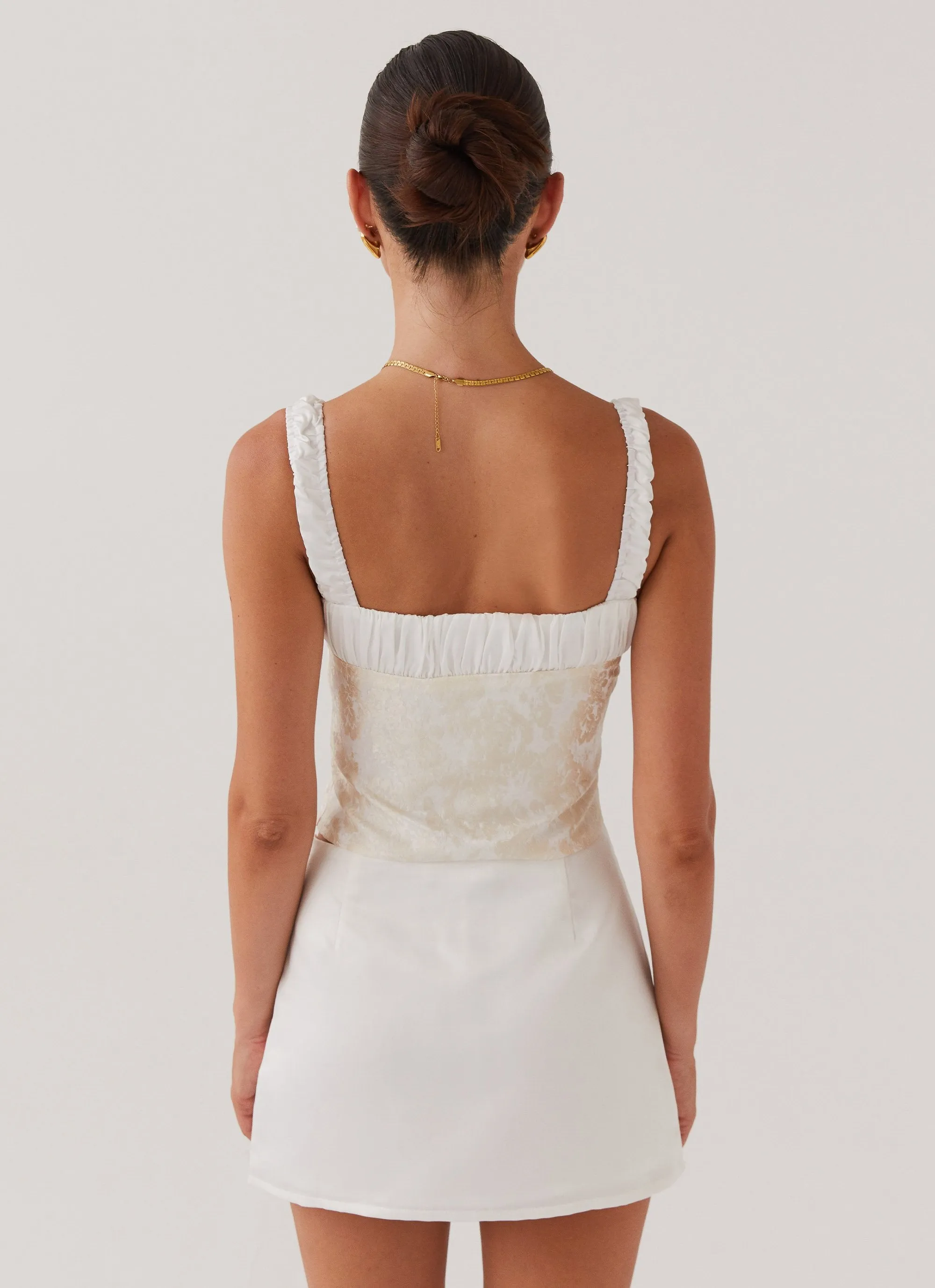 Soft Movement Sylvia Satin Mini Skirt - Ivory