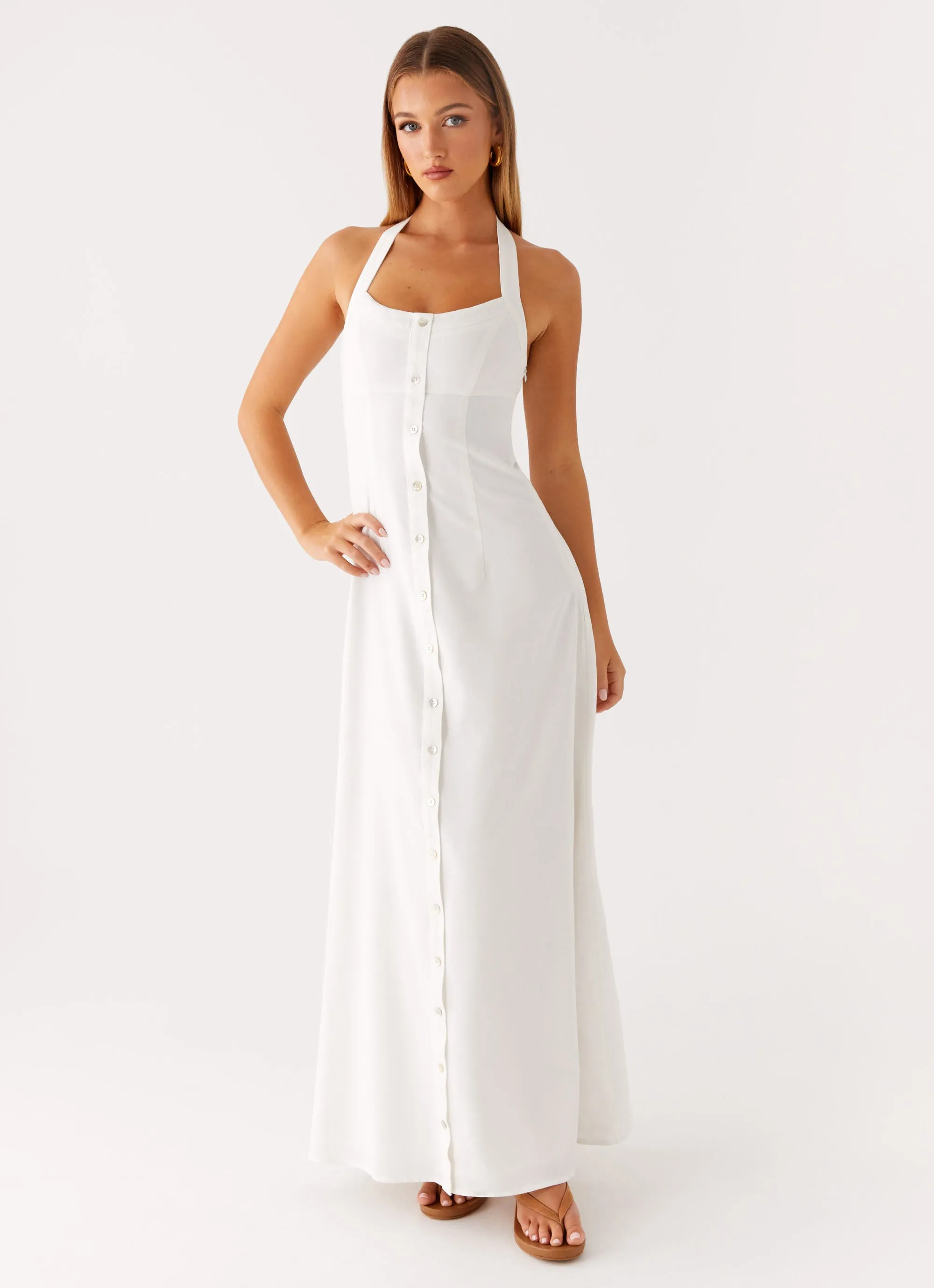 Casual Comfort Jovanni Maxi Dress - White
