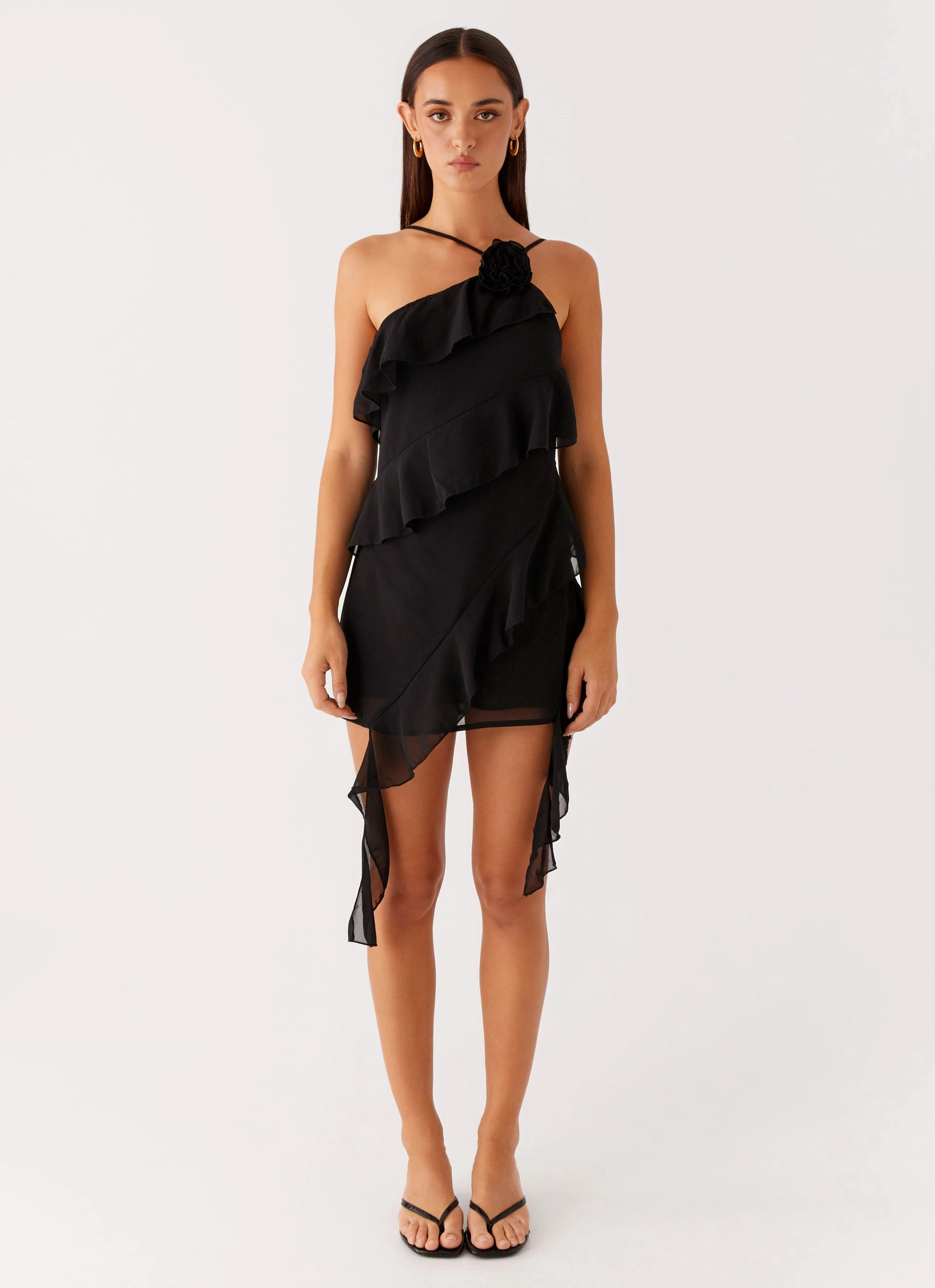 Sunset Glow Pure Motion Sita Mini Dress - Black