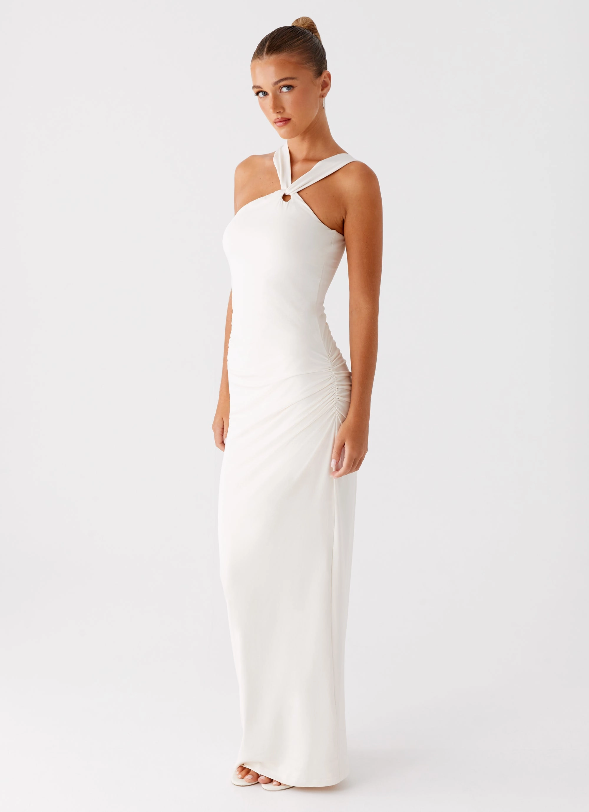 Side Slit Tamira Maxi Dress - Ivory