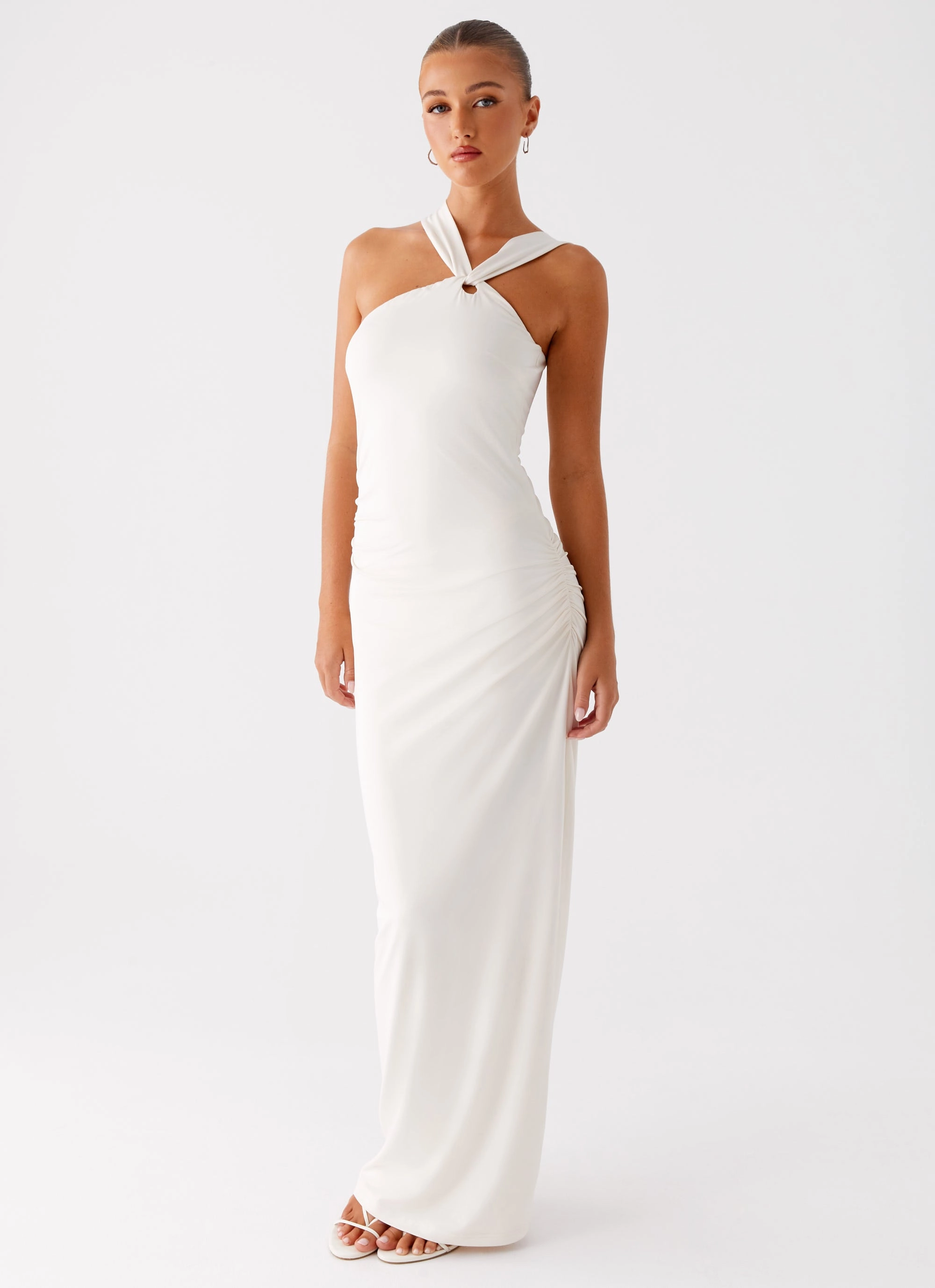 Tamira Maxi Dress - Ivory Linen Chic