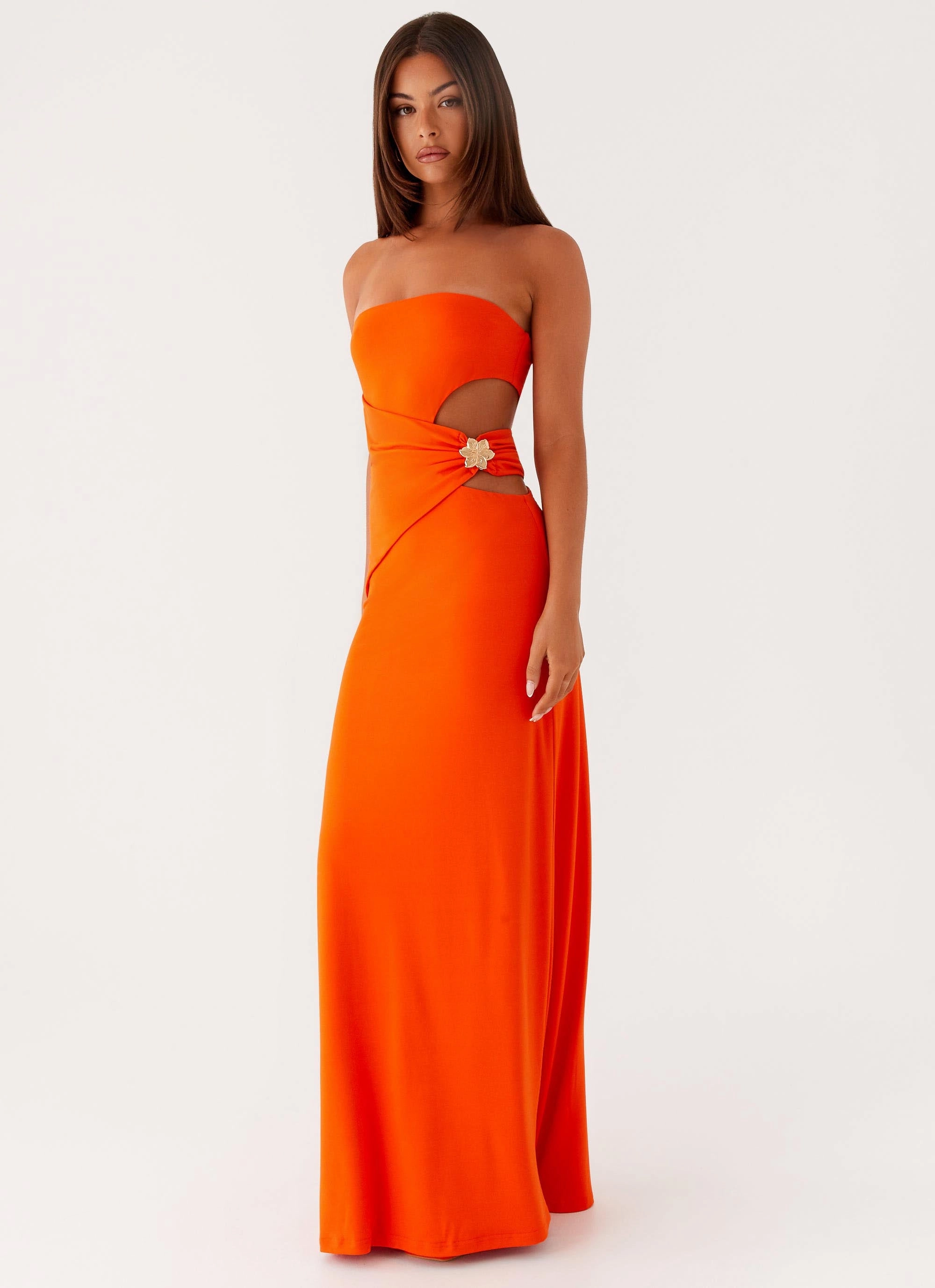 Easy-to-style casual dress Anetta Maxi Dress - Orange