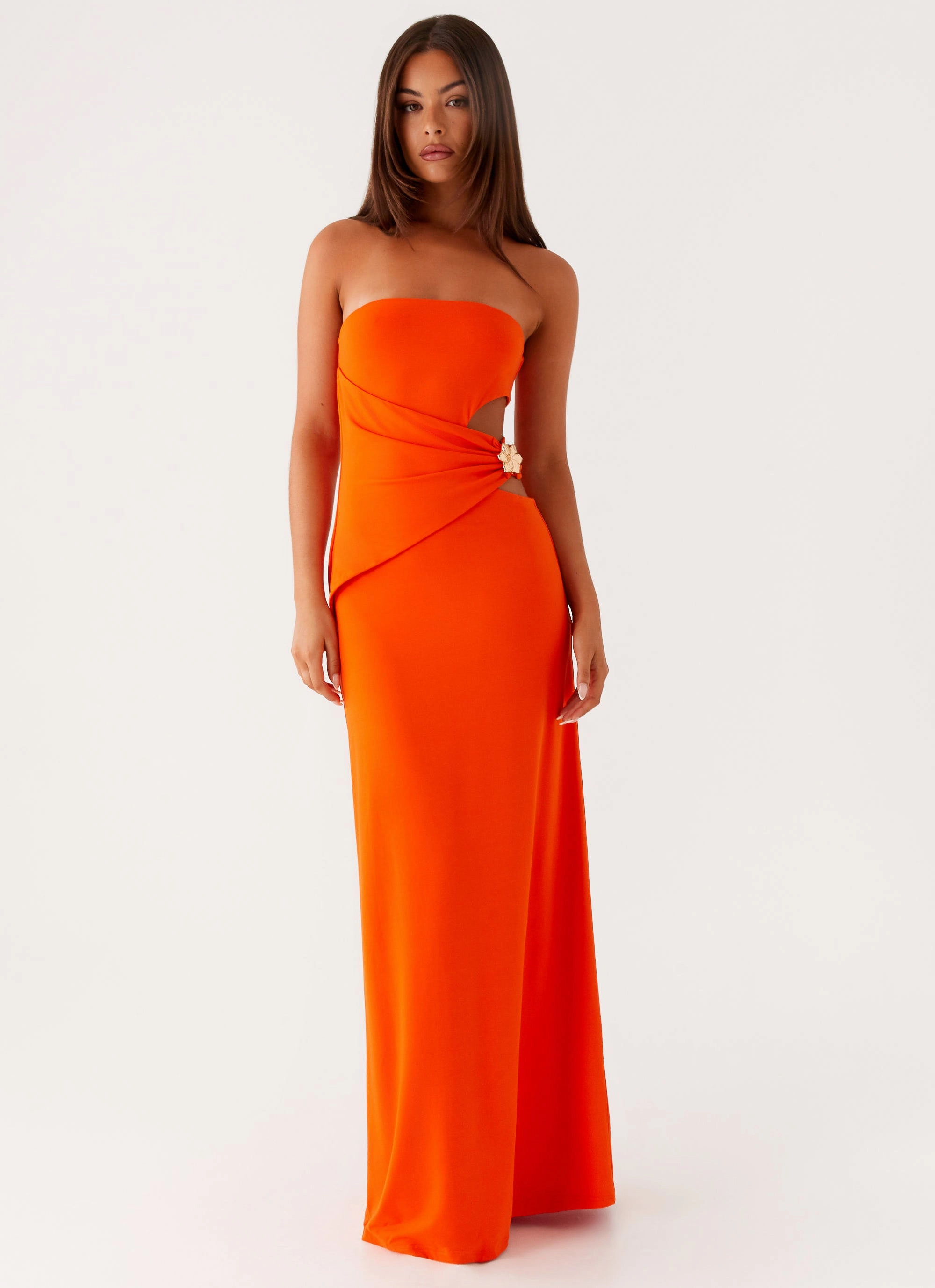 Anetta Maxi Dress - Orange Classic Touch