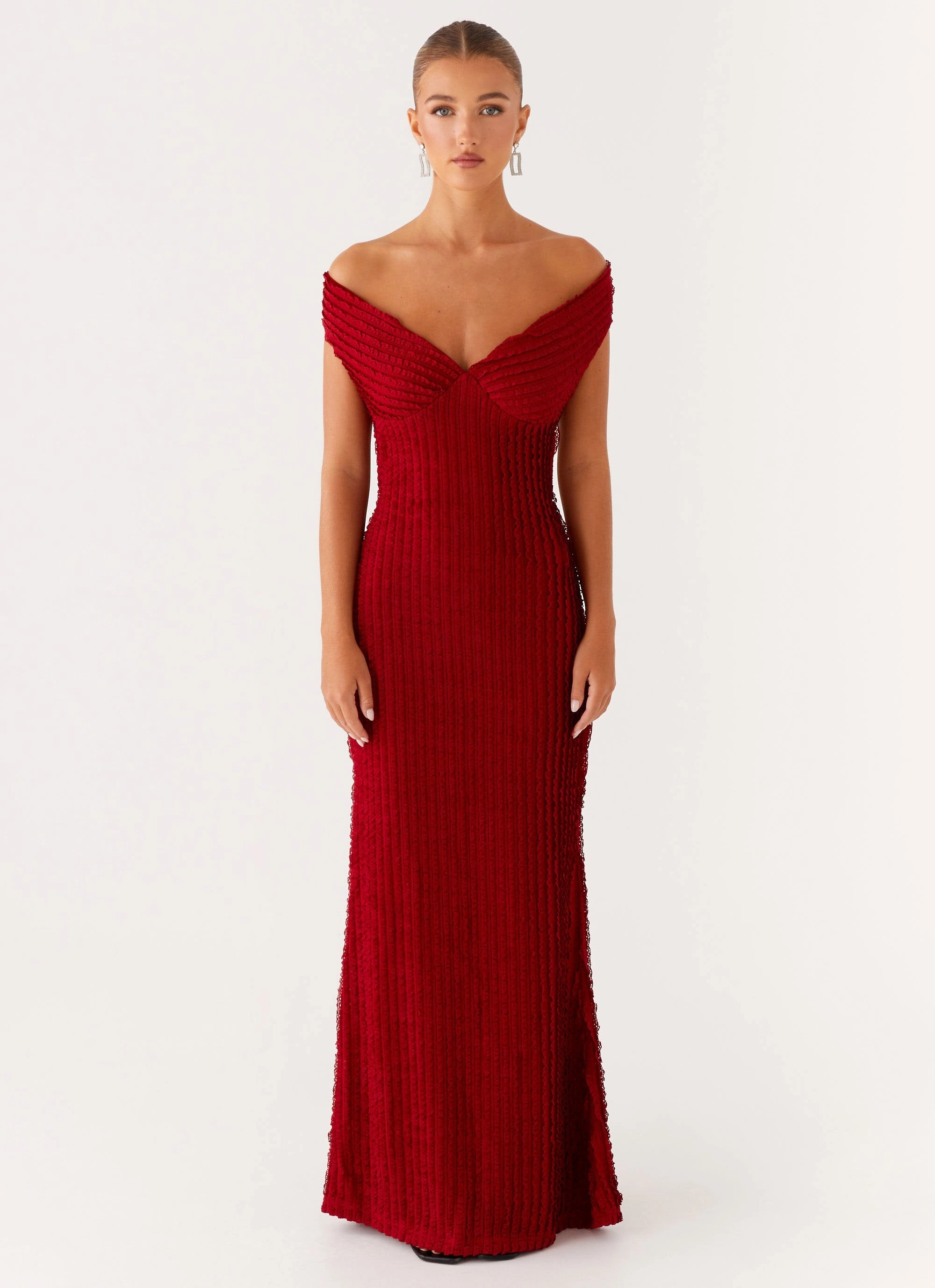Stylish Layer Chantelle Maxi Dress - Red