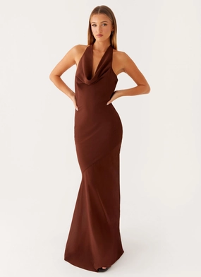Chic Statement Sullivan Maxi Dress - Chocolate Sullivan Maxi Dress - Chocolate Holiday Wear