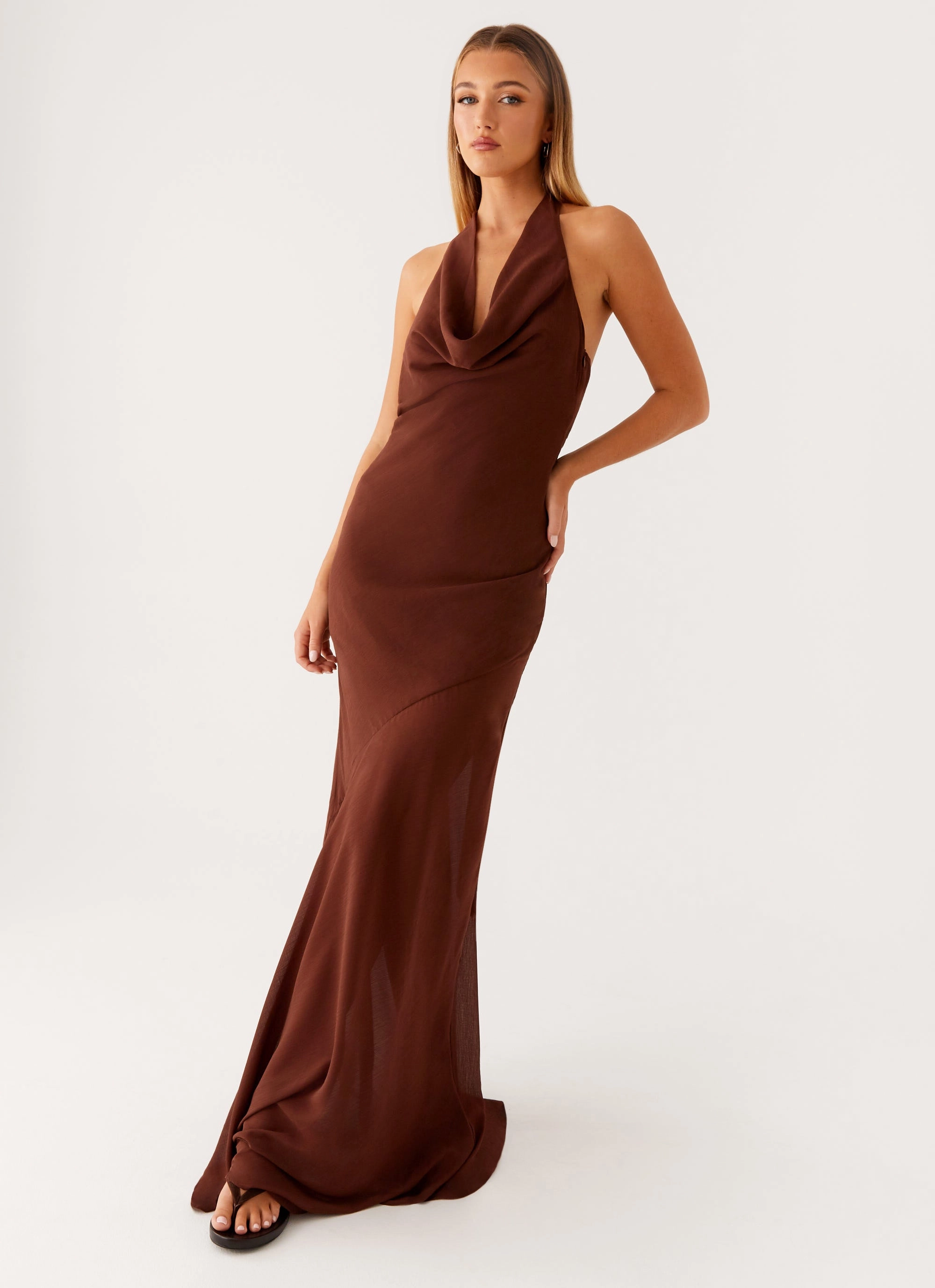 Sullivan Maxi Dress - Chocolate Sleek Design Fit Trendy midi dress